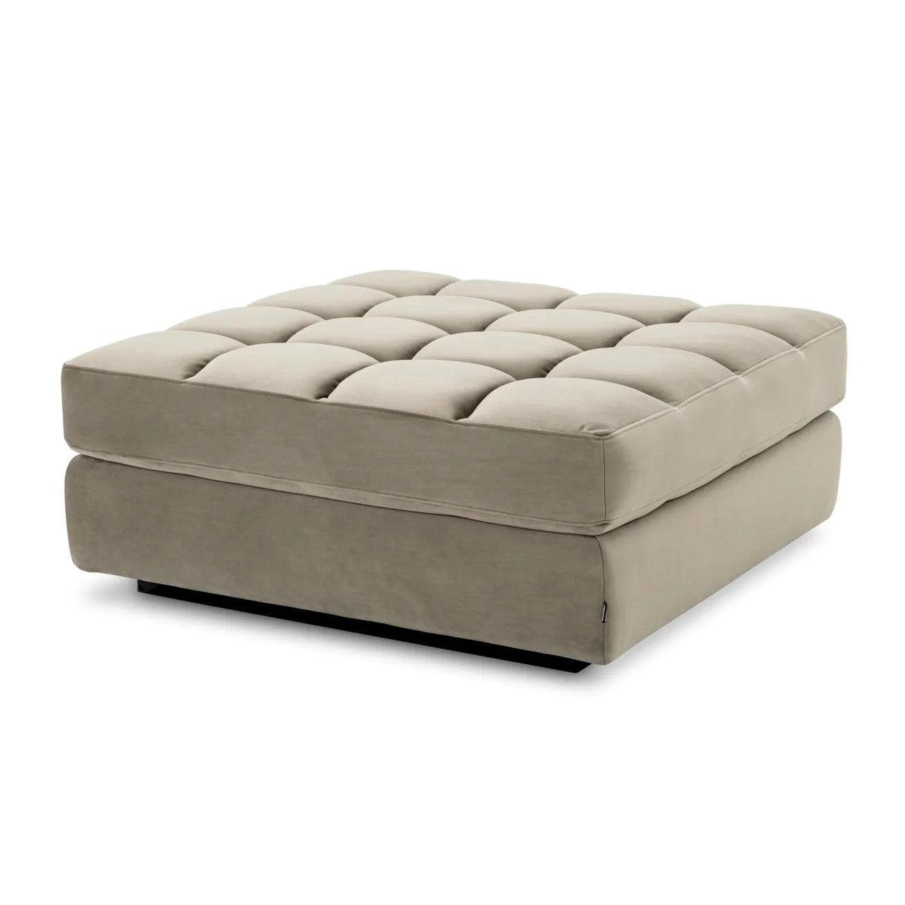 Sofa modułowa aksamitna DEAN - puf beżowy Eichholtz Eye on Design