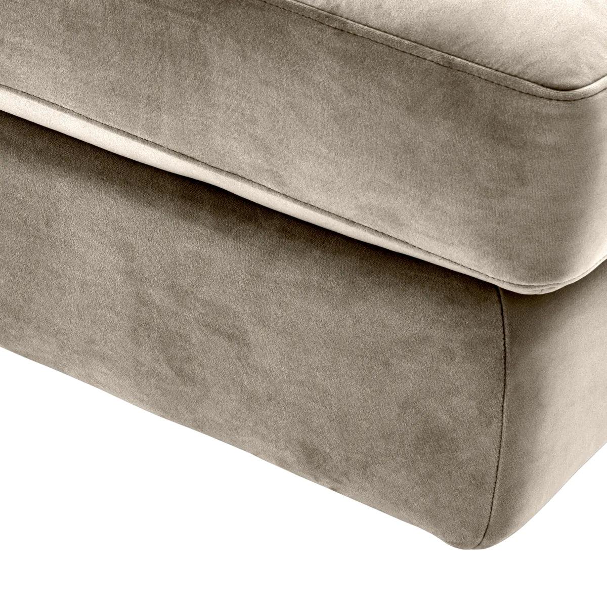 Sofa modułowa aksamitna DEAN - siedzisko środkowe beżowe Eichholtz Eye on Design