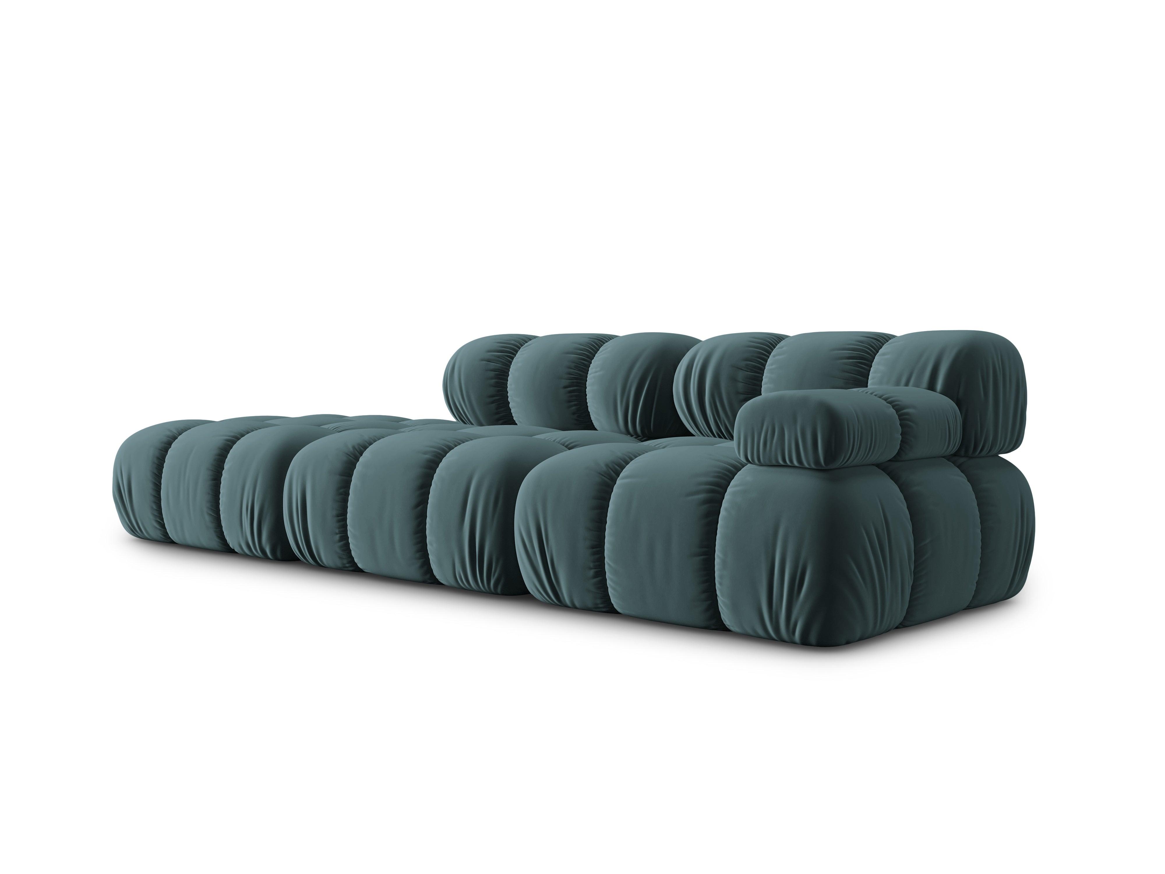 Sofa modułowa aksamitna lewostronna 4-osobowa TROPEA petrol Milo Casa Eye on Design