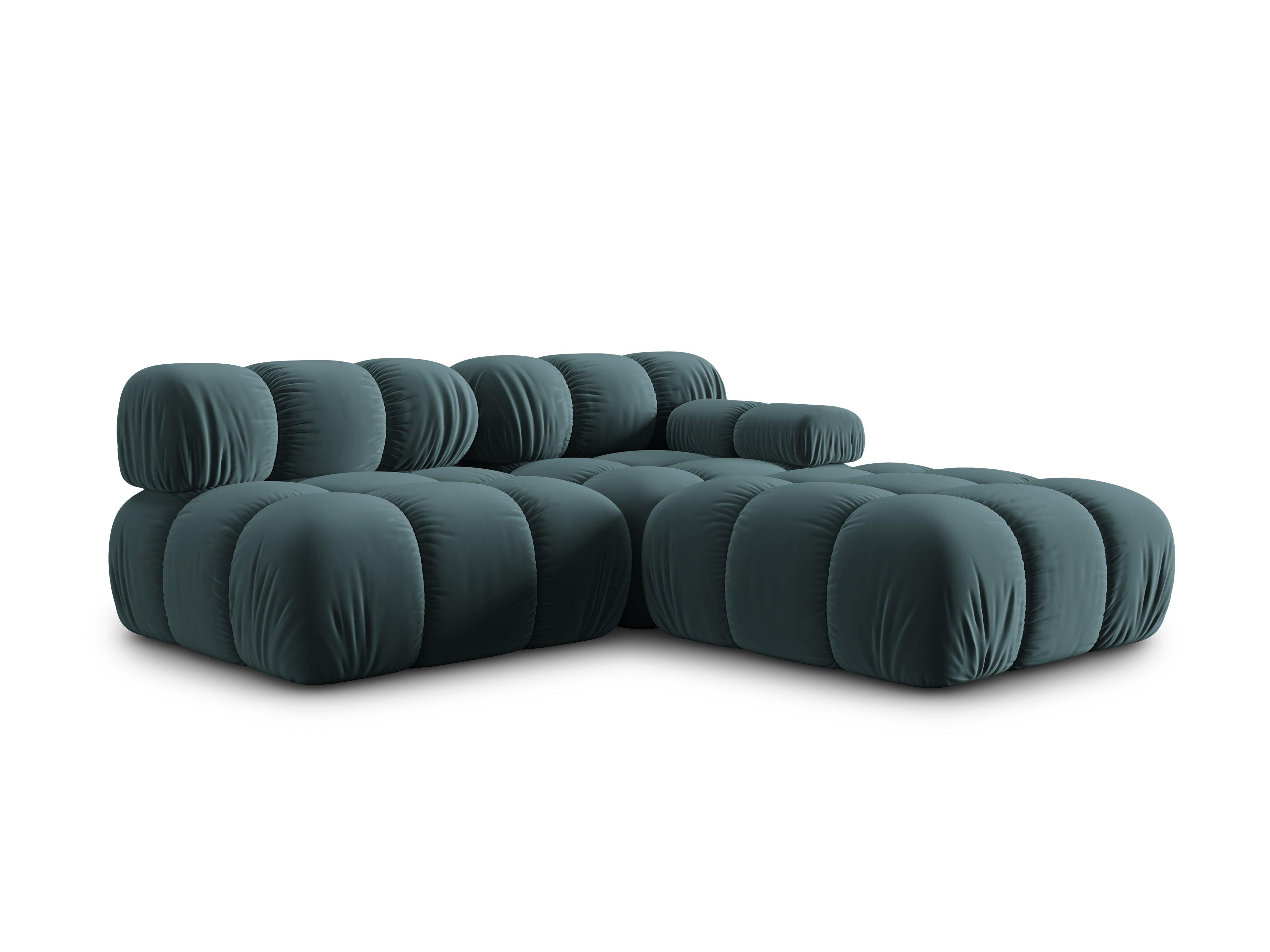 Sofa modułowa aksamitna lewostronna 4-osobowa TROPEA petrol Milo Casa Eye on Design
