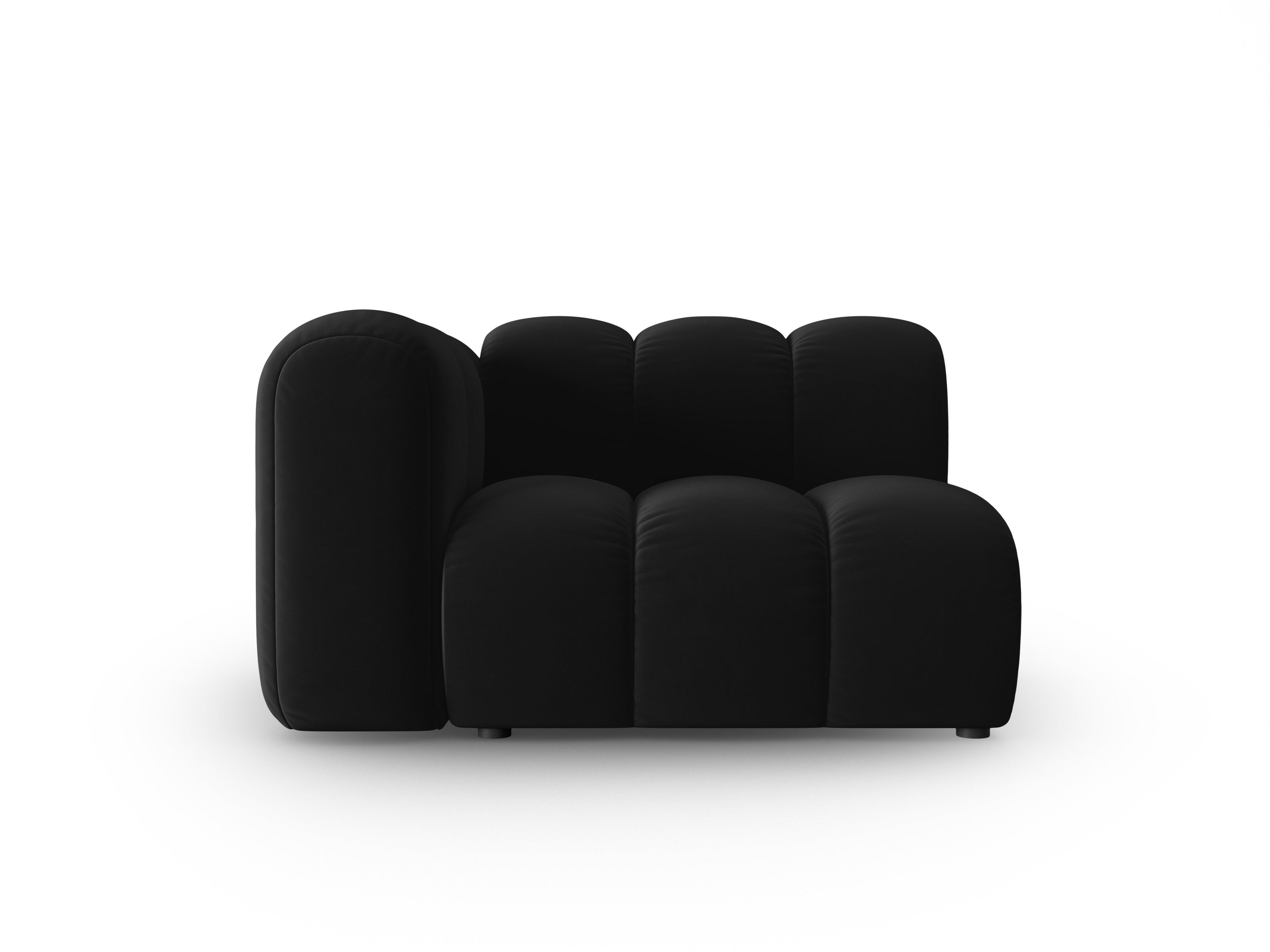 Sofa modułowa aksamitna lewostronna SKYLER czarny - element końcowy Interieurs 86 Eye on Design