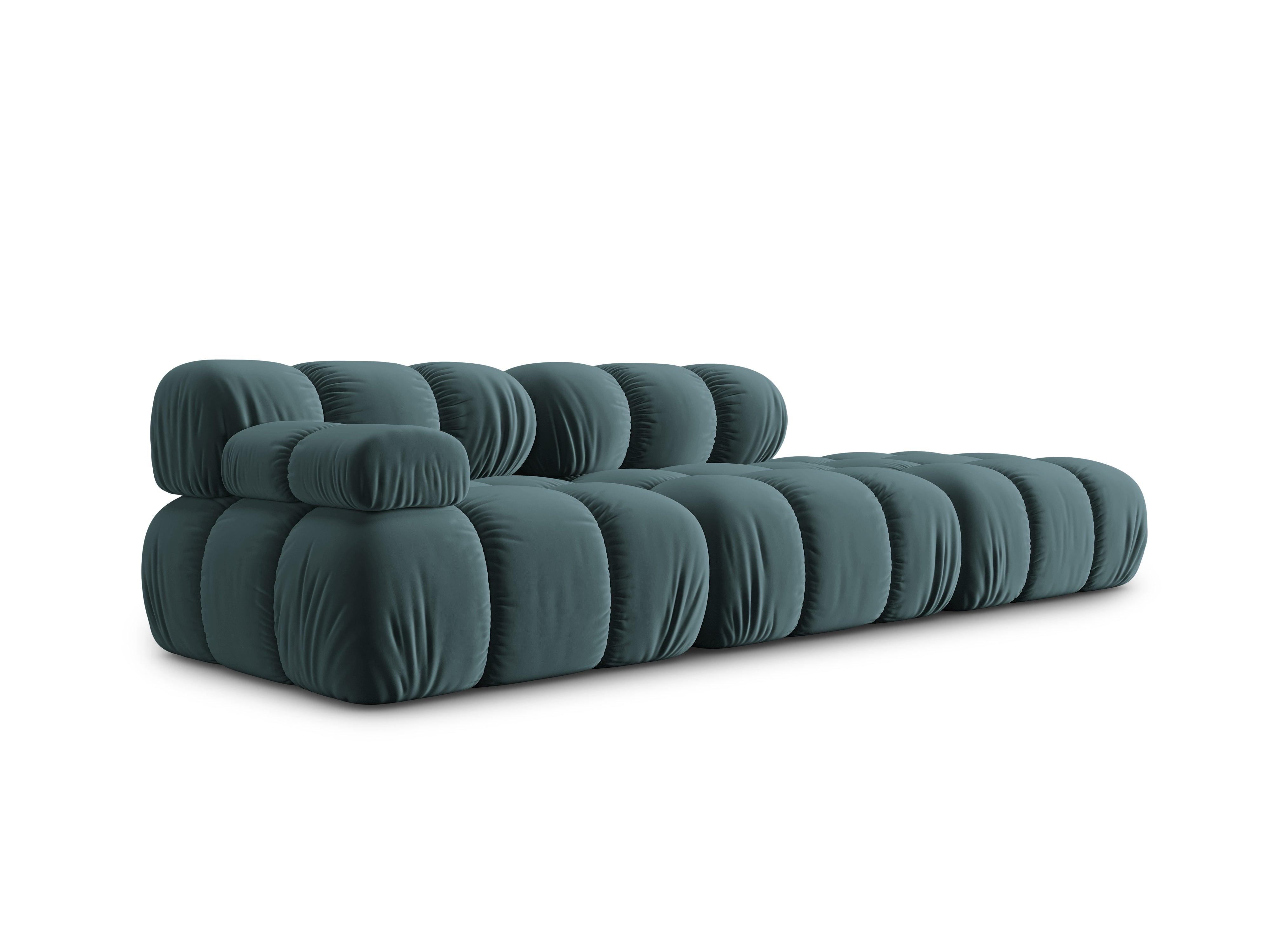 Sofa modułowa aksamitna prawostronna 4-osobowa TROPEA petrol Milo Casa Eye on Design