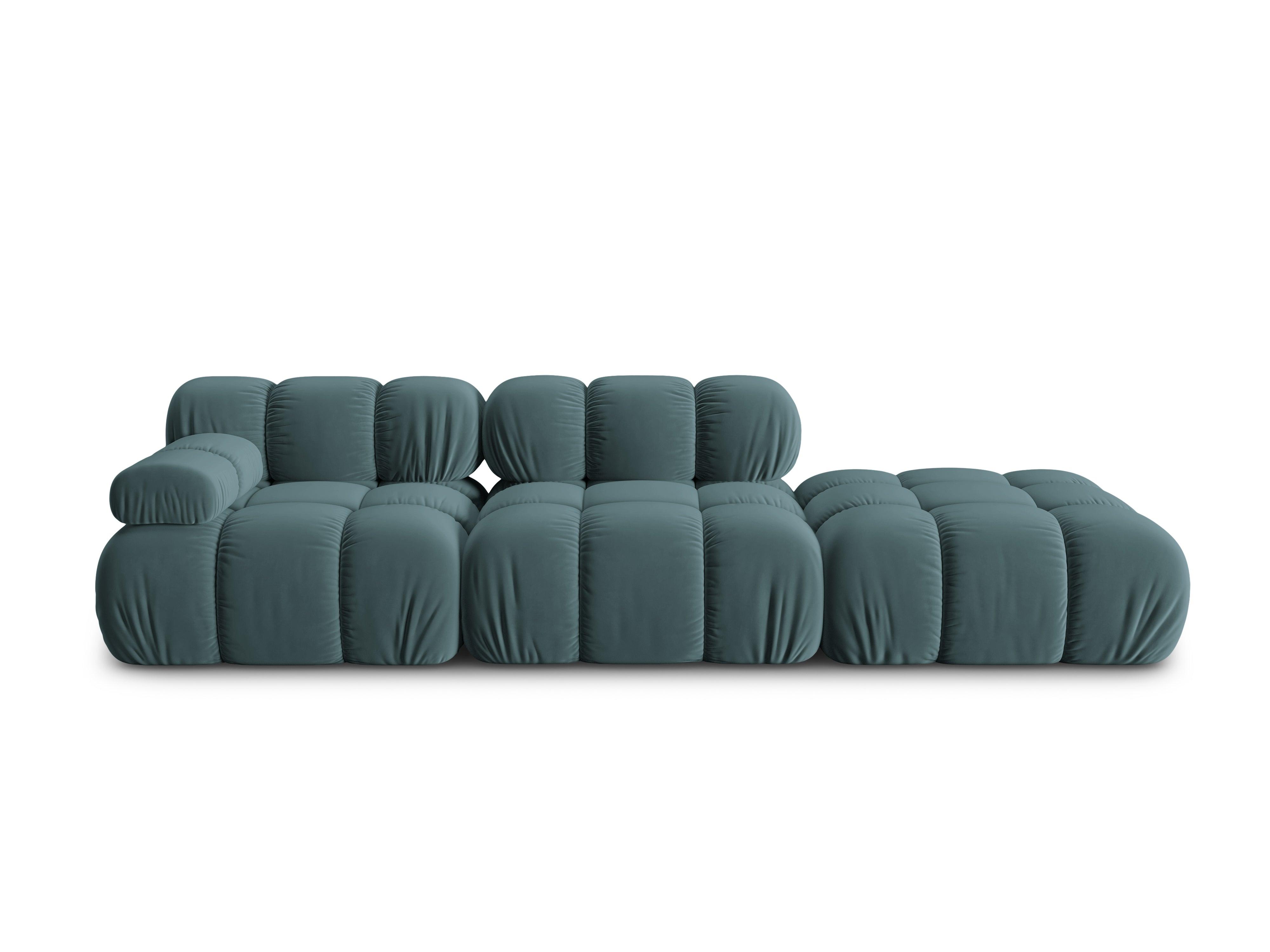 Sofa modułowa aksamitna prawostronna 4-osobowa TROPEA petrol Milo Casa Eye on Design