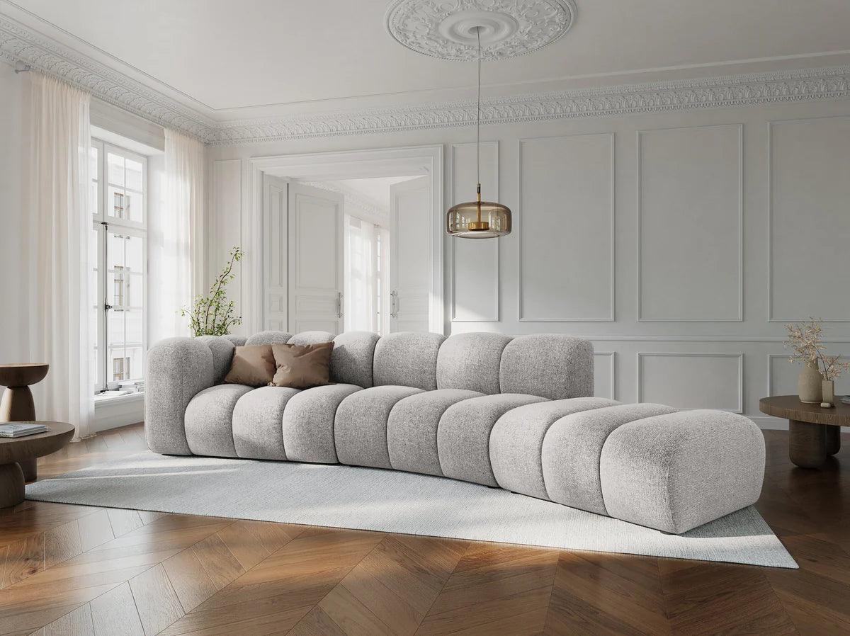 Sofa modułowa aksamitna prawostronna SKYLER beżowy - element końcowy Interieurs 86 Eye on Design