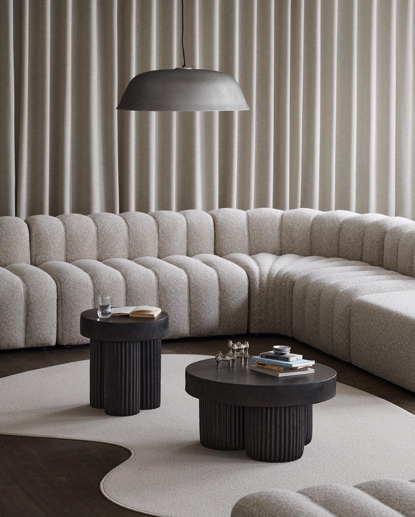 Sofa modułowa duża STUDIO boucle zielony NORR11 Eye on Design