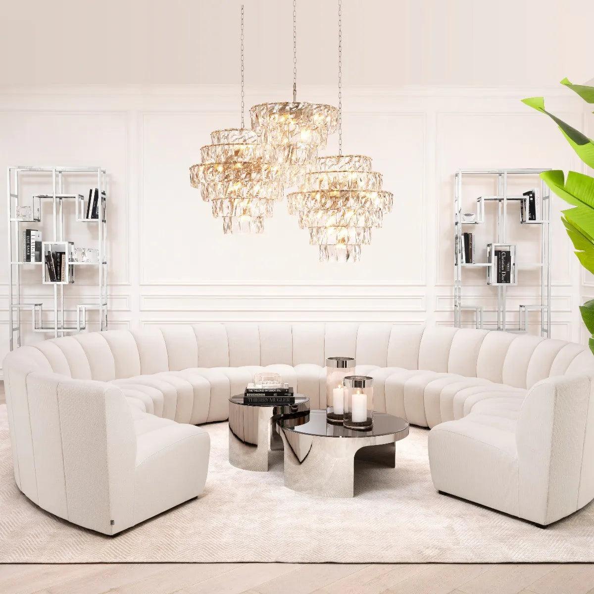 Sofa modułowa LANDO - element środkowy biały Eichholtz Eye on Design