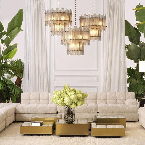 Sofa modułowa w tkaninie boucle DEAN - siedzisko środkowe kremowe Eichholtz Eye on Design