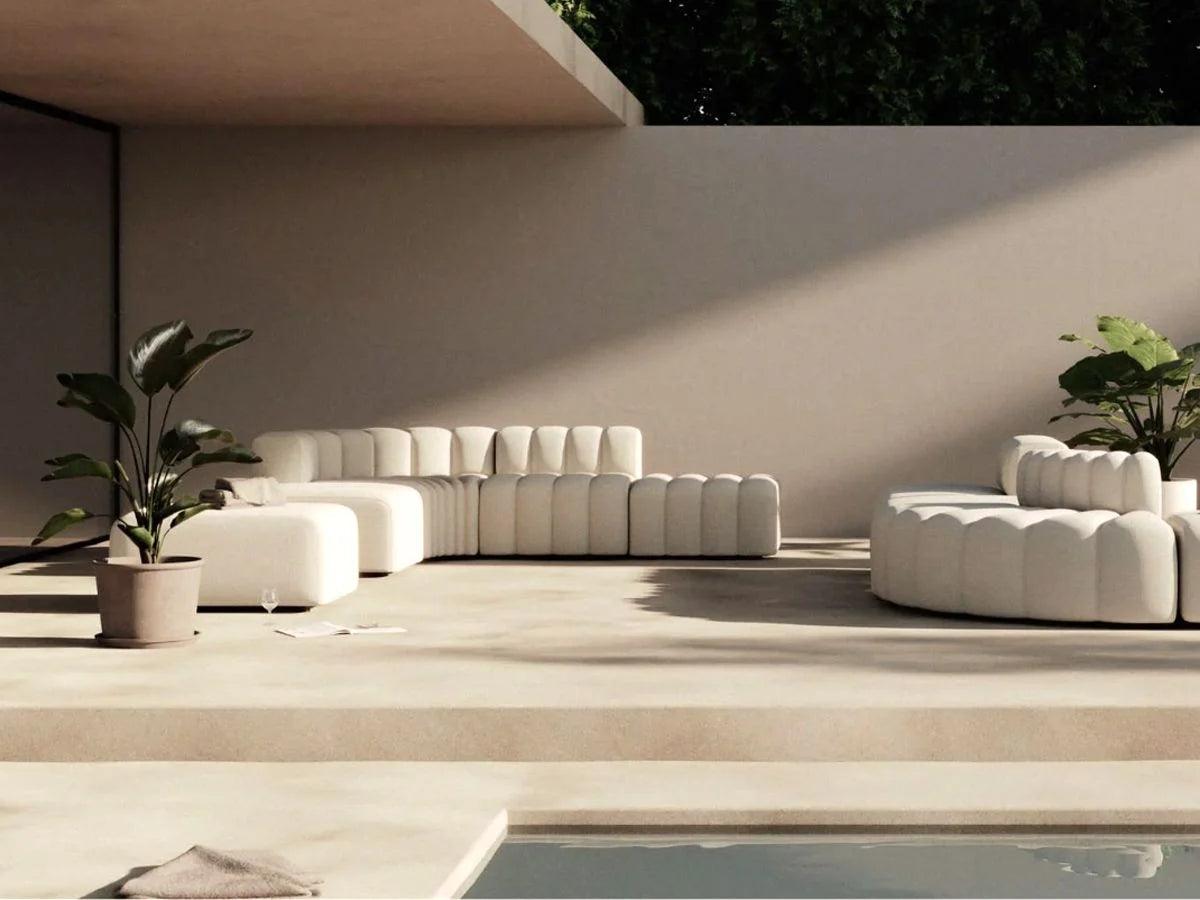 Sofa modułowa zewnętrzna duża STUDIO kremowy NORR11 Eye on Design