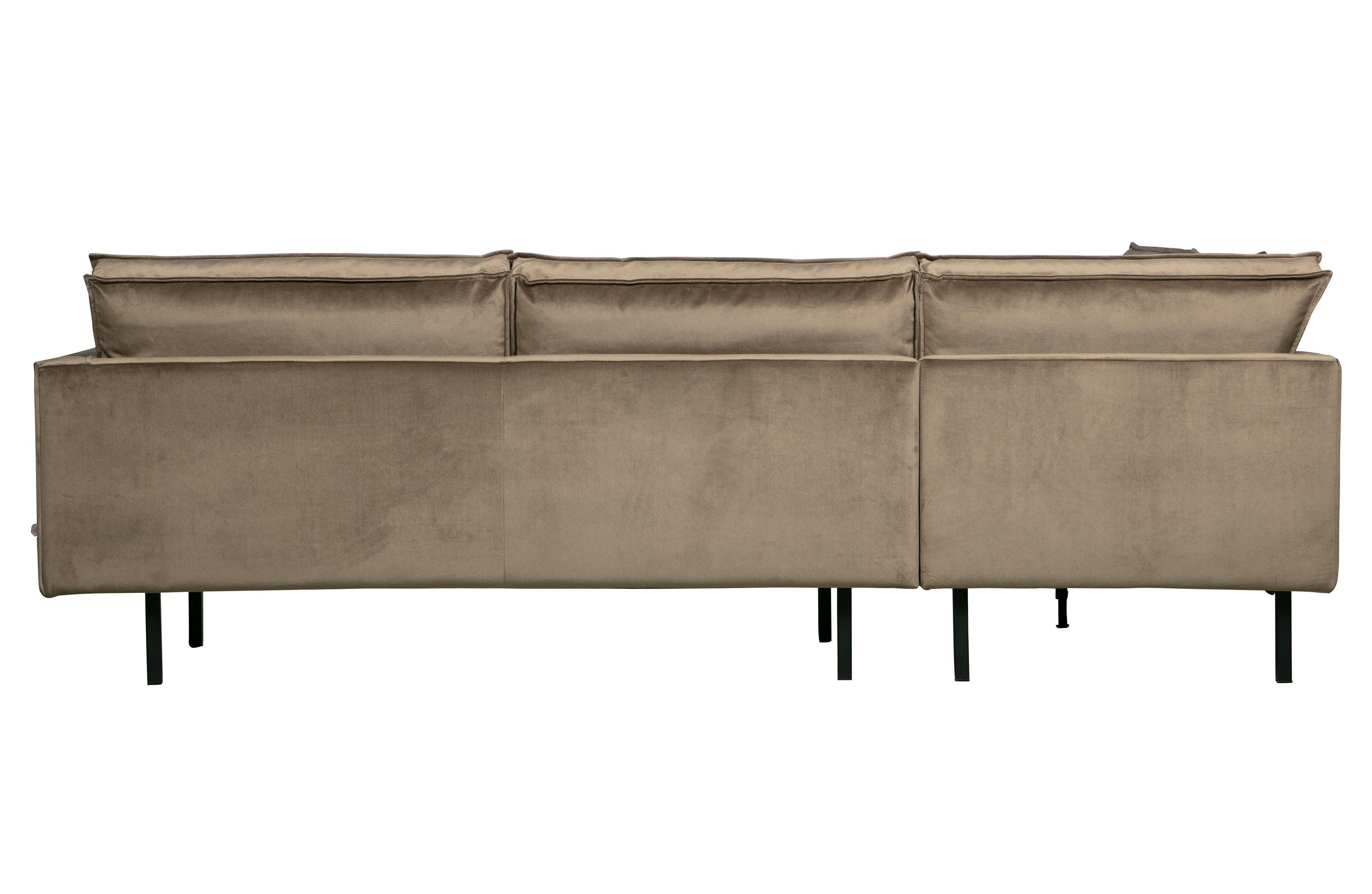 Sofa narożna aksamitna lewostronna RODEO taupe Be Pure Eye on Design