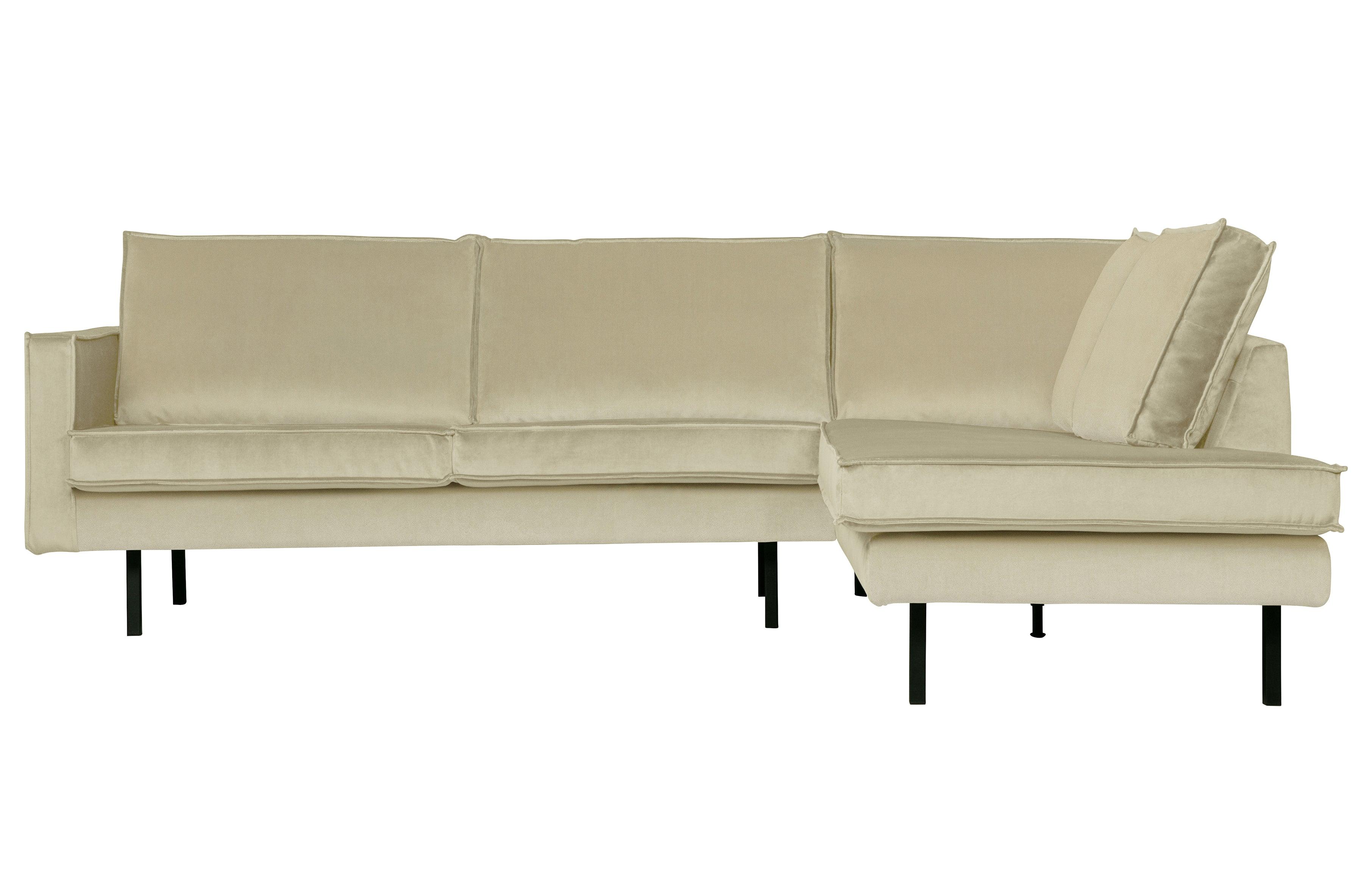 Sofa narożna aksamitna prawostronna RODEO pistacjowy Be Pure Eye on Design