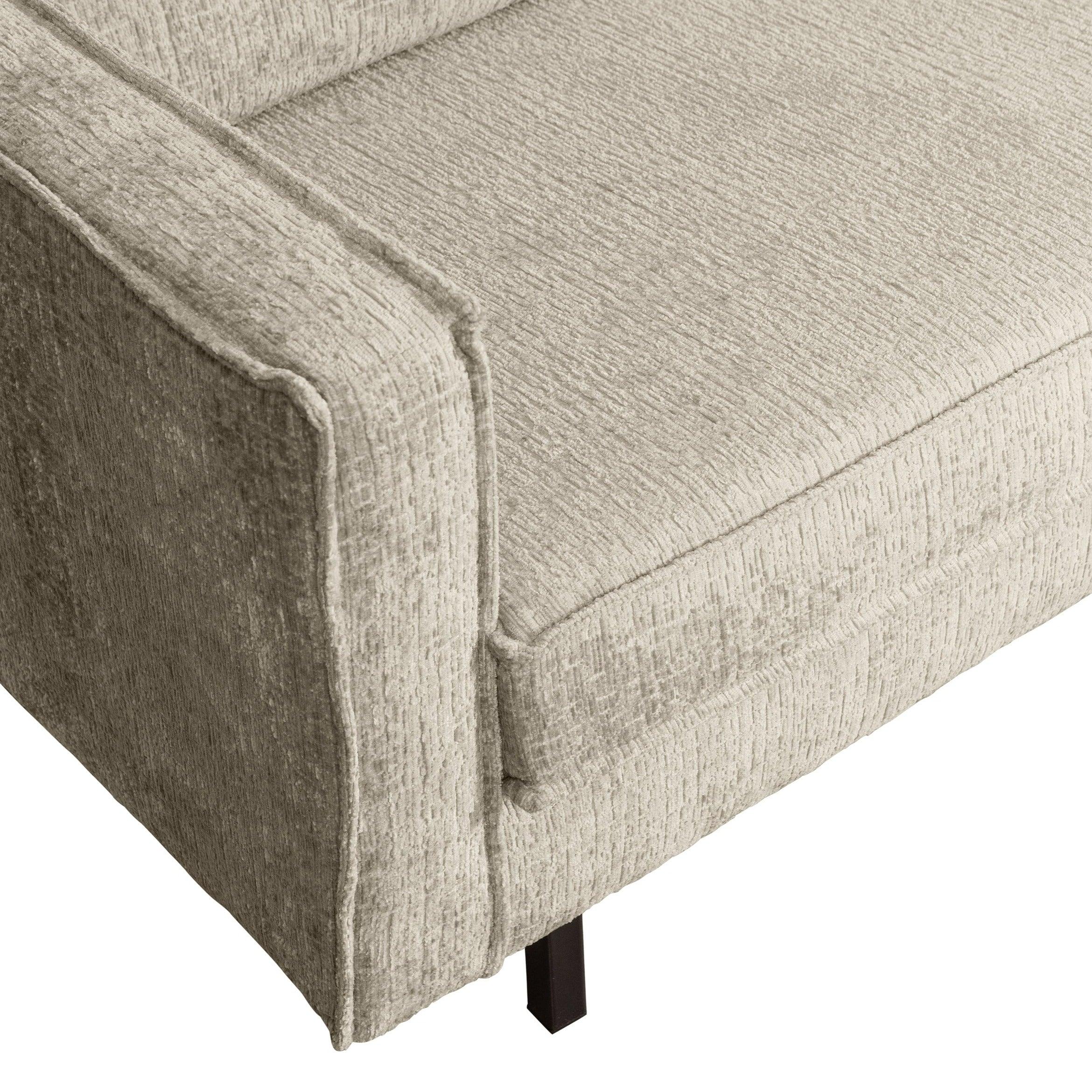 Sofa narożna welurowa prawostronna RODEO beżowy Be Pure Eye on Design