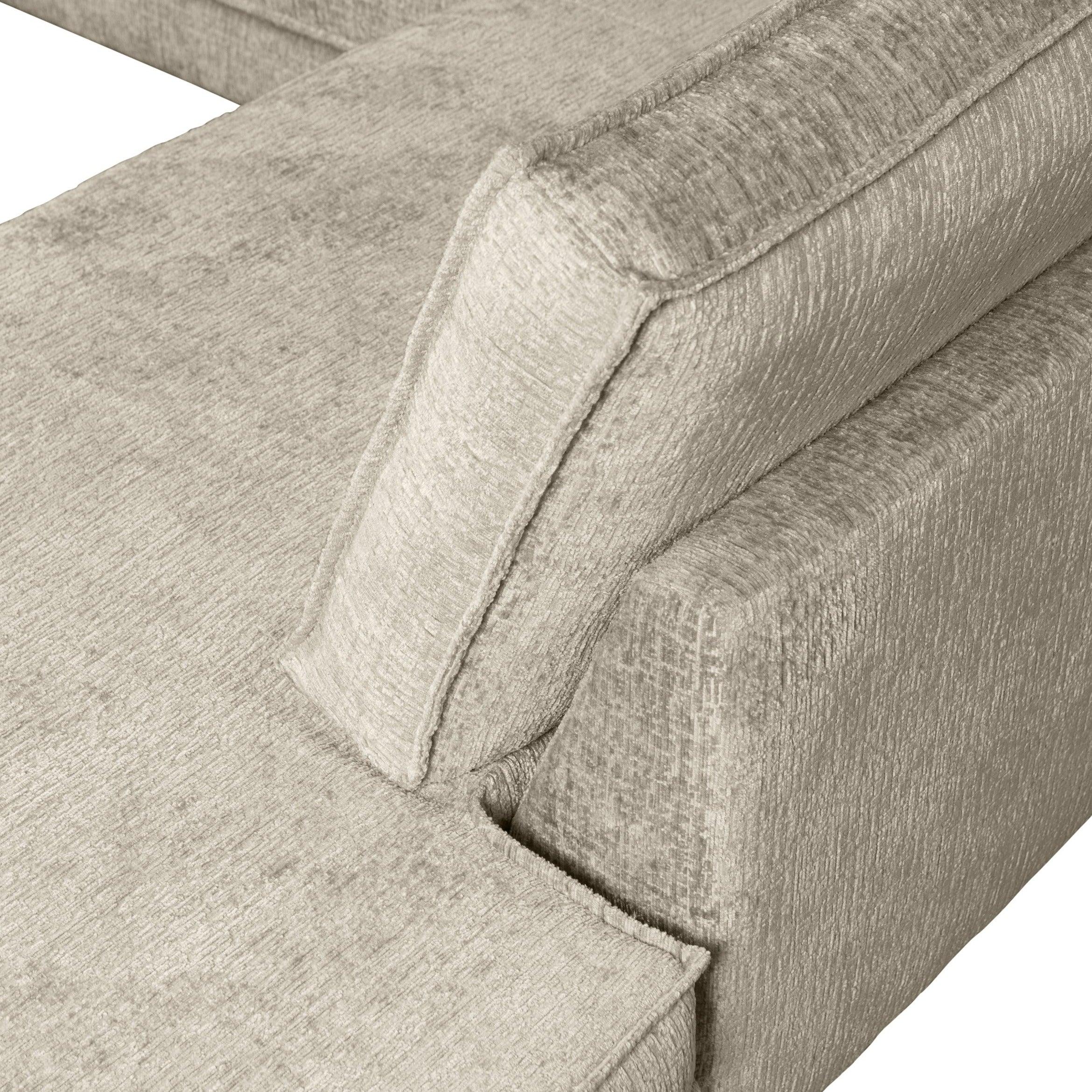 Sofa narożna welurowa prawostronna RODEO beżowy Be Pure Eye on Design