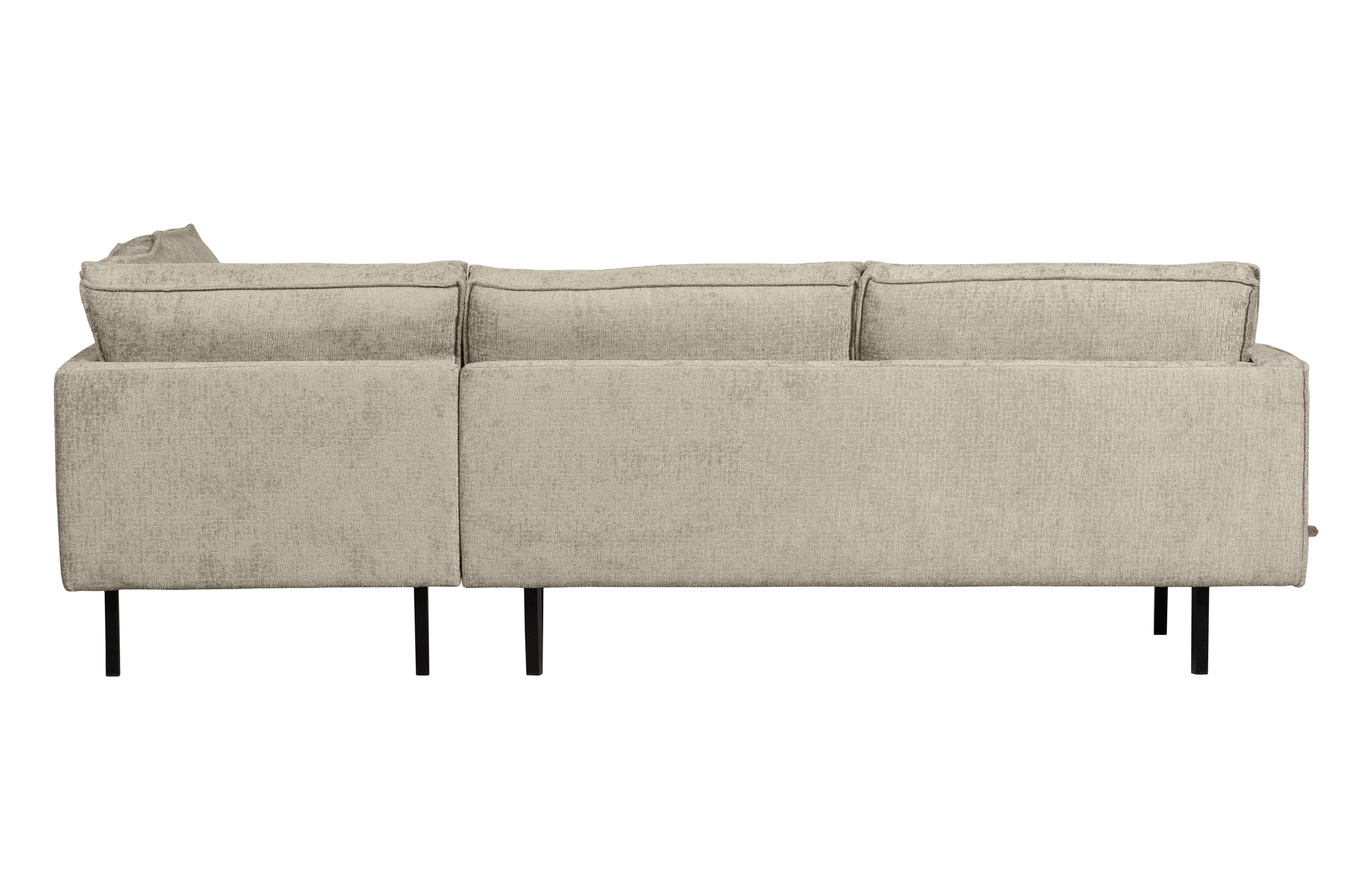 Sofa narożna welurowa prawostronna RODEO beżowy Be Pure Eye on Design