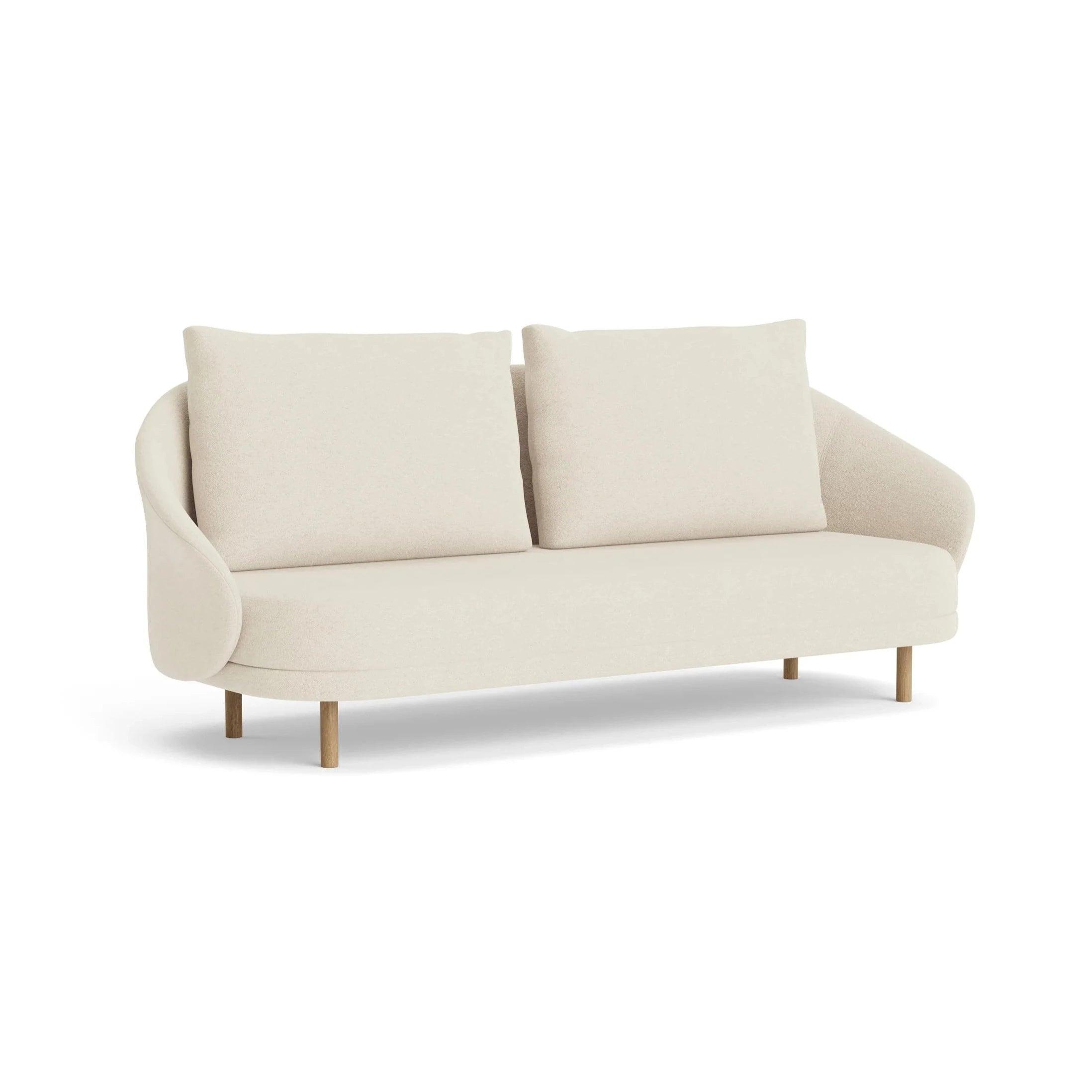Sofa NEW WAVE dębowy NORR11 naturalny dębowy tkanina boucle kremowy Eye on Design