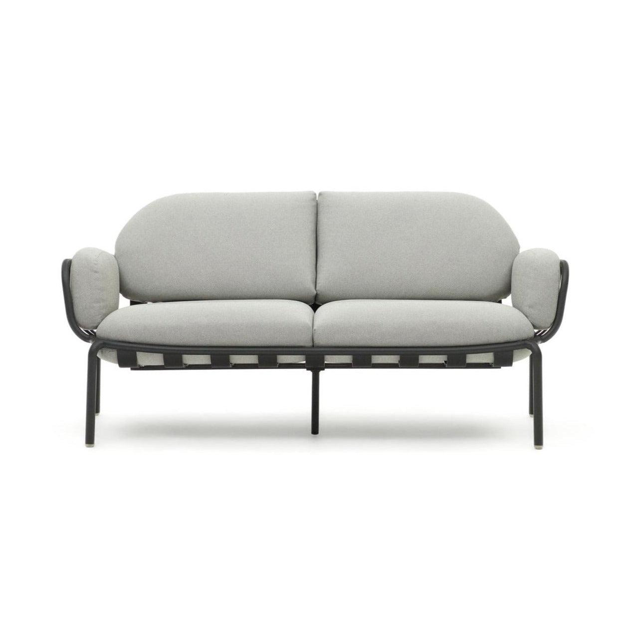 Sofa ogrodowa 2-osobowa JONCOLS szary z czarną podstawą La Forma Eye on Design