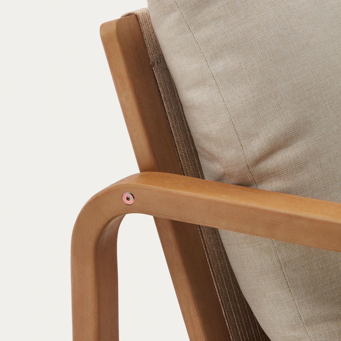 Sofa ogrodowa 2-osobowa SACALETA lite drewno eukaliptusowe La Forma Eye on Design