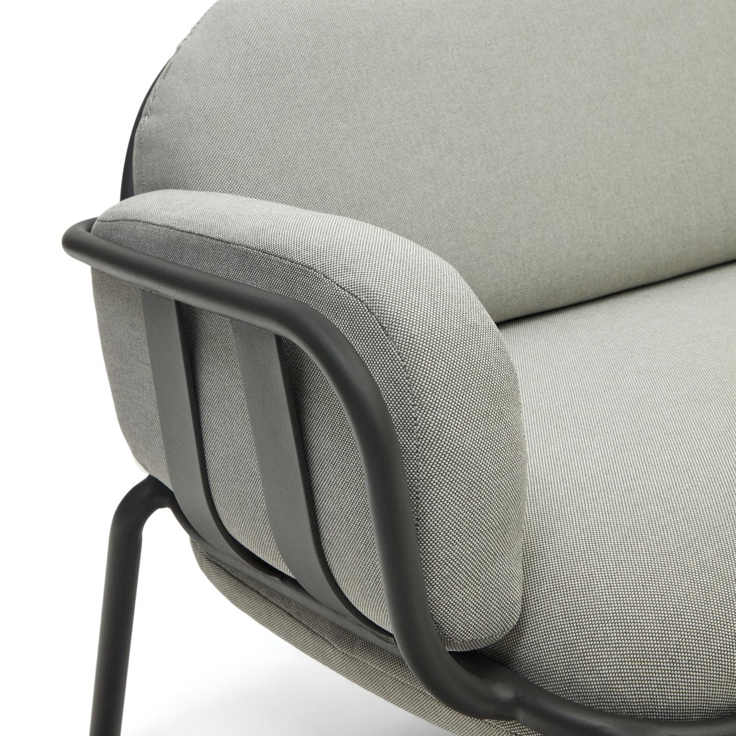 Sofa ogrodowa 3-osobowa JONCOLS szary z czarną podstawą La Forma Eye on Design