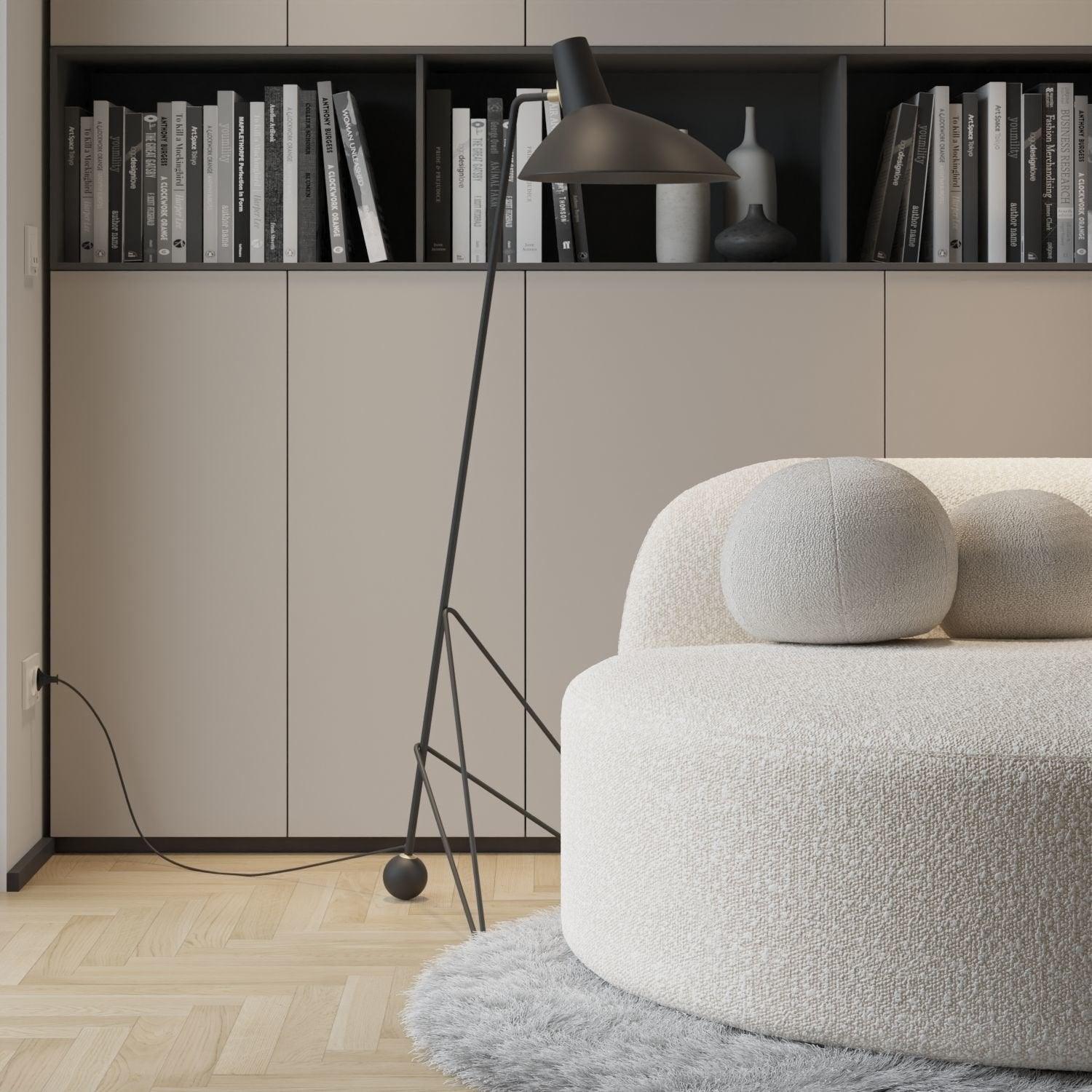 Sofa okrągła w tkaninie boucle BJÖRN kremowy Eichholtz Eye on Design