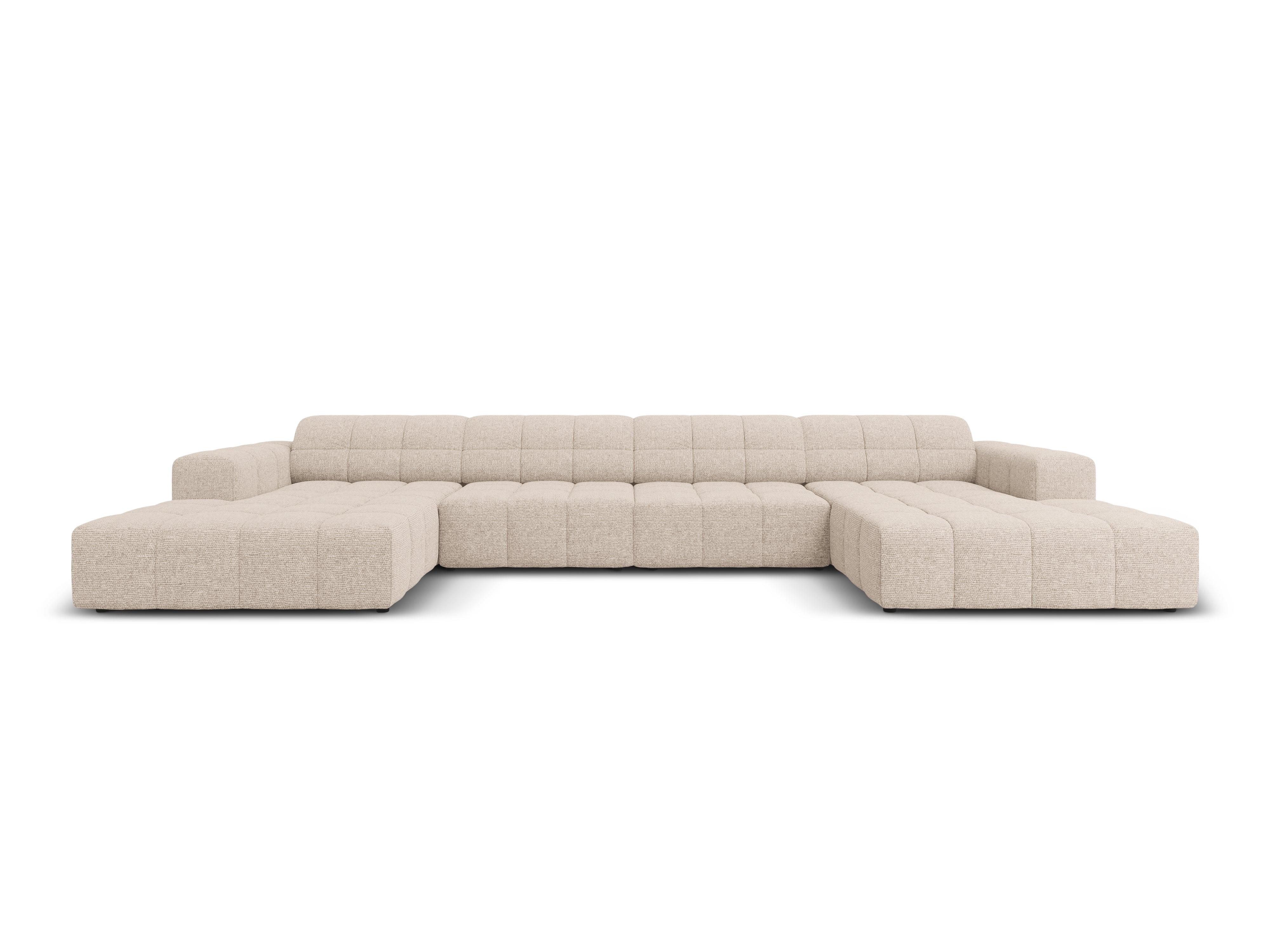 Sofa panoramiczna 6-osobowa CHICAGO beżowy szenil Cosmopolitan Design Eye on Design