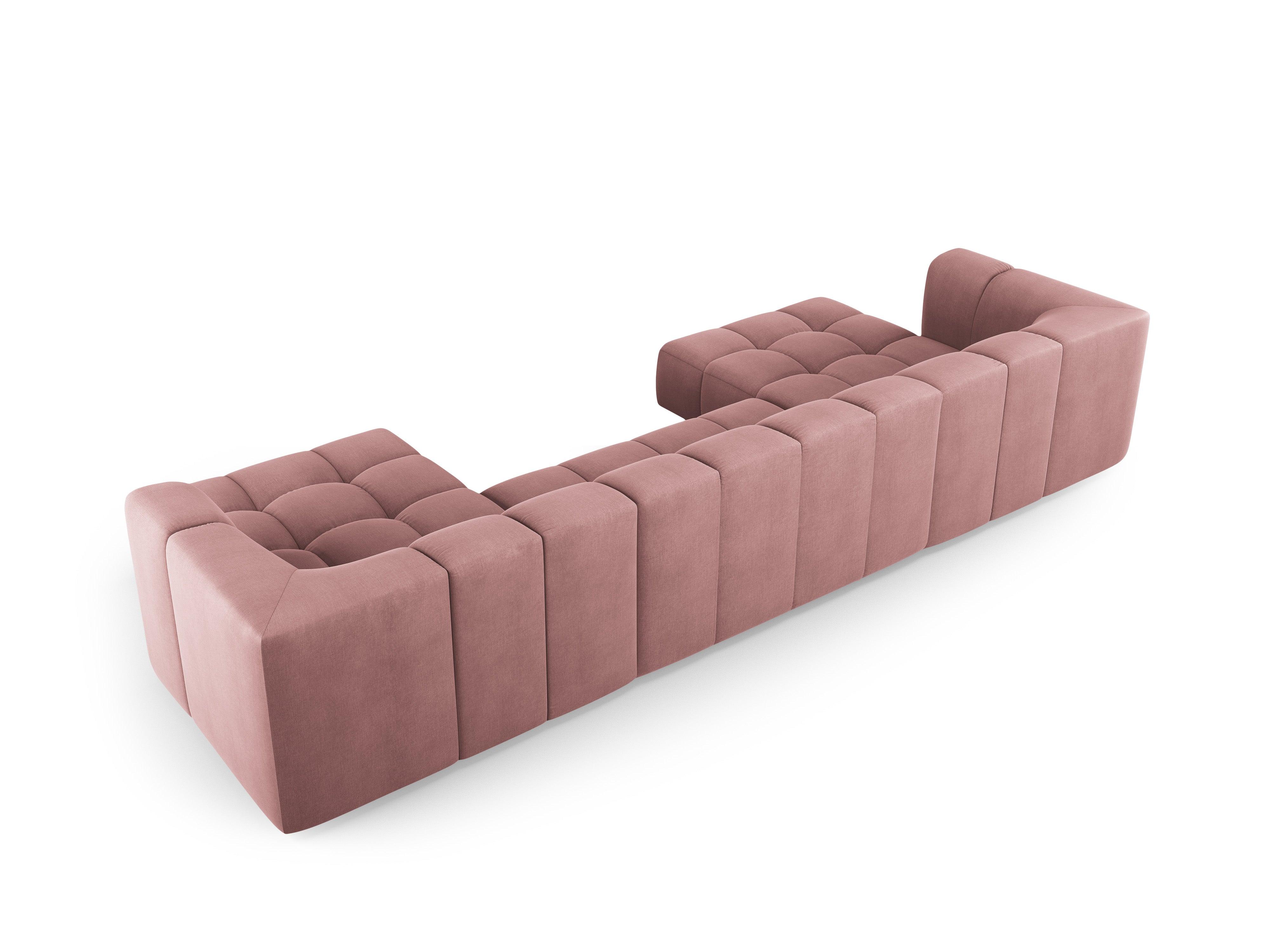 Sofa panoramiczna FRANCESCA różowy szenil Milo Casa Eye on Design