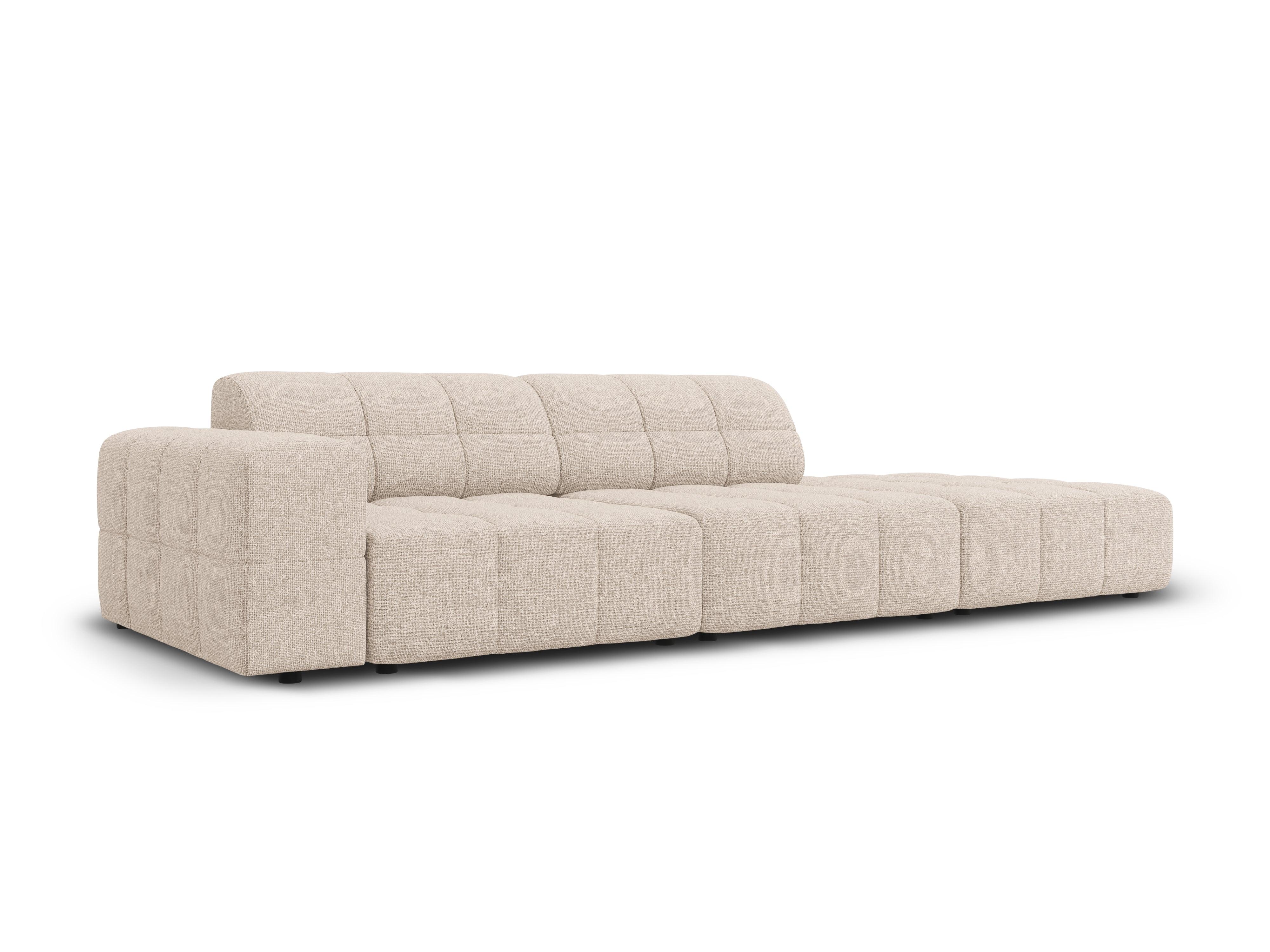 Sofa prawostronna 3-osobowa CHICAGO beżowy szenil Cosmopolitan Design Eye on Design
