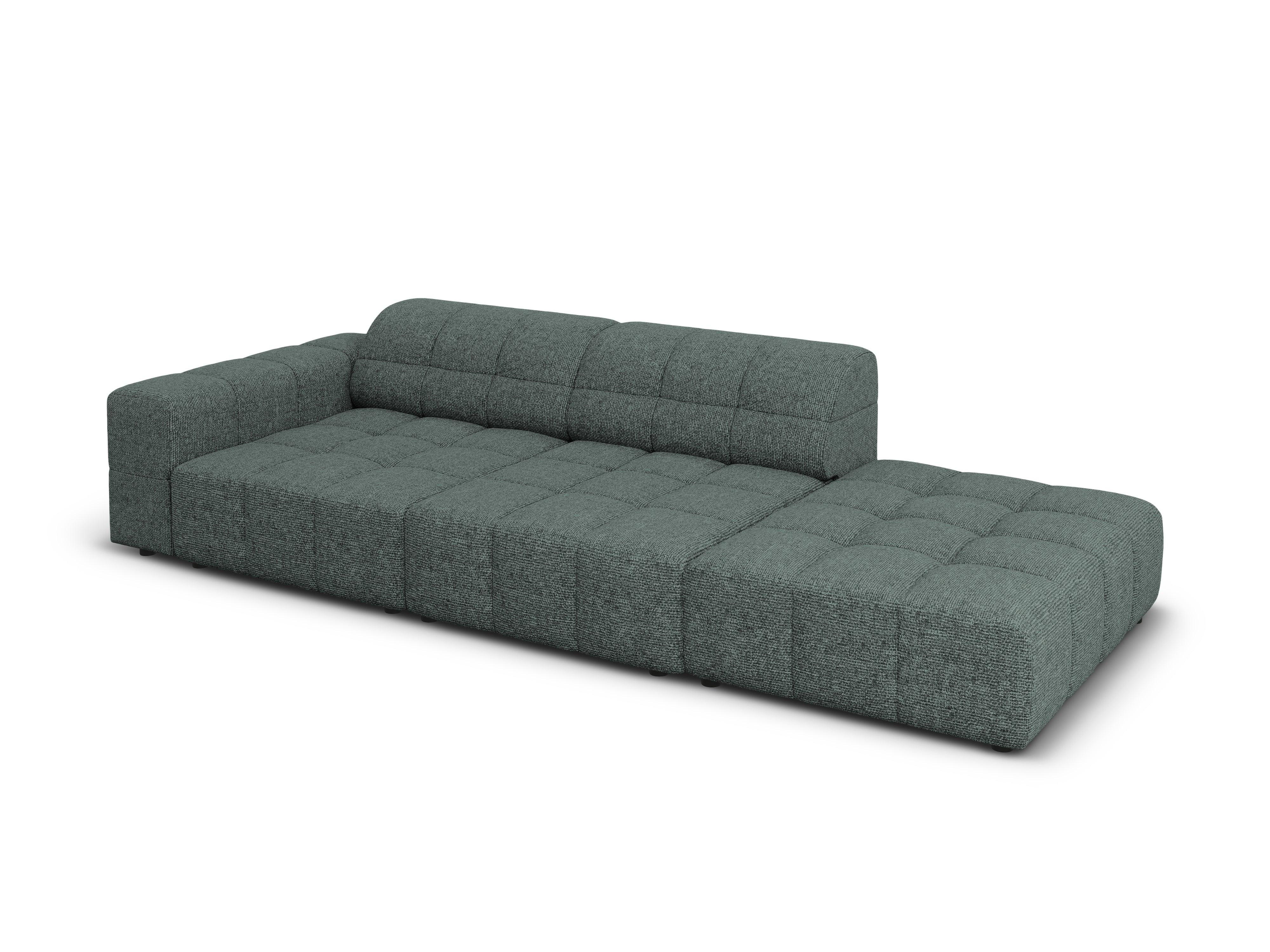 Sofa prawostronna 3-osobowa CHICAGO petrol szenil Cosmopolitan Design Eye on Design