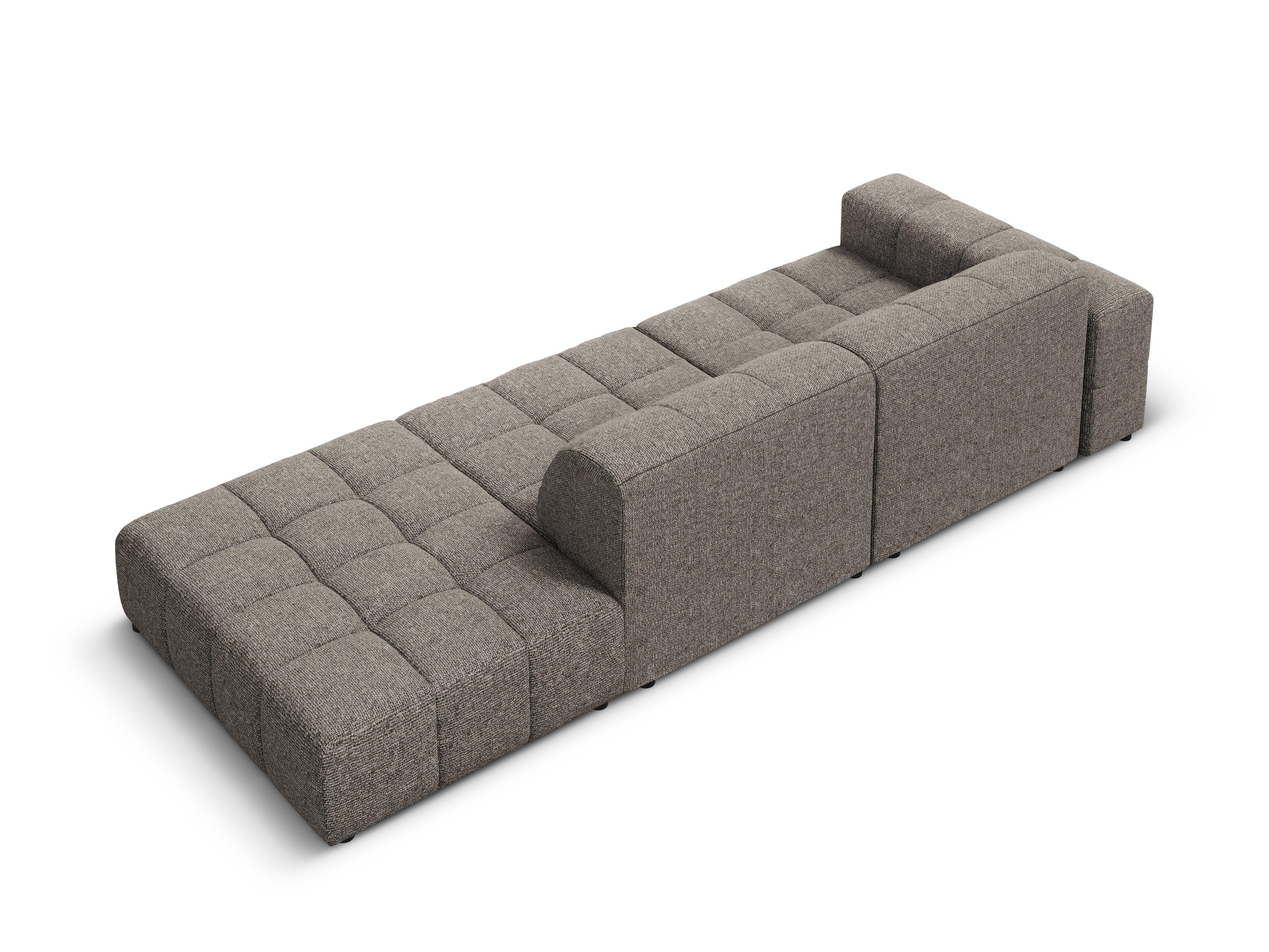 Sofa prawostronna 3-osobowa CHICAGO szary szenil Cosmopolitan Design Eye on Design