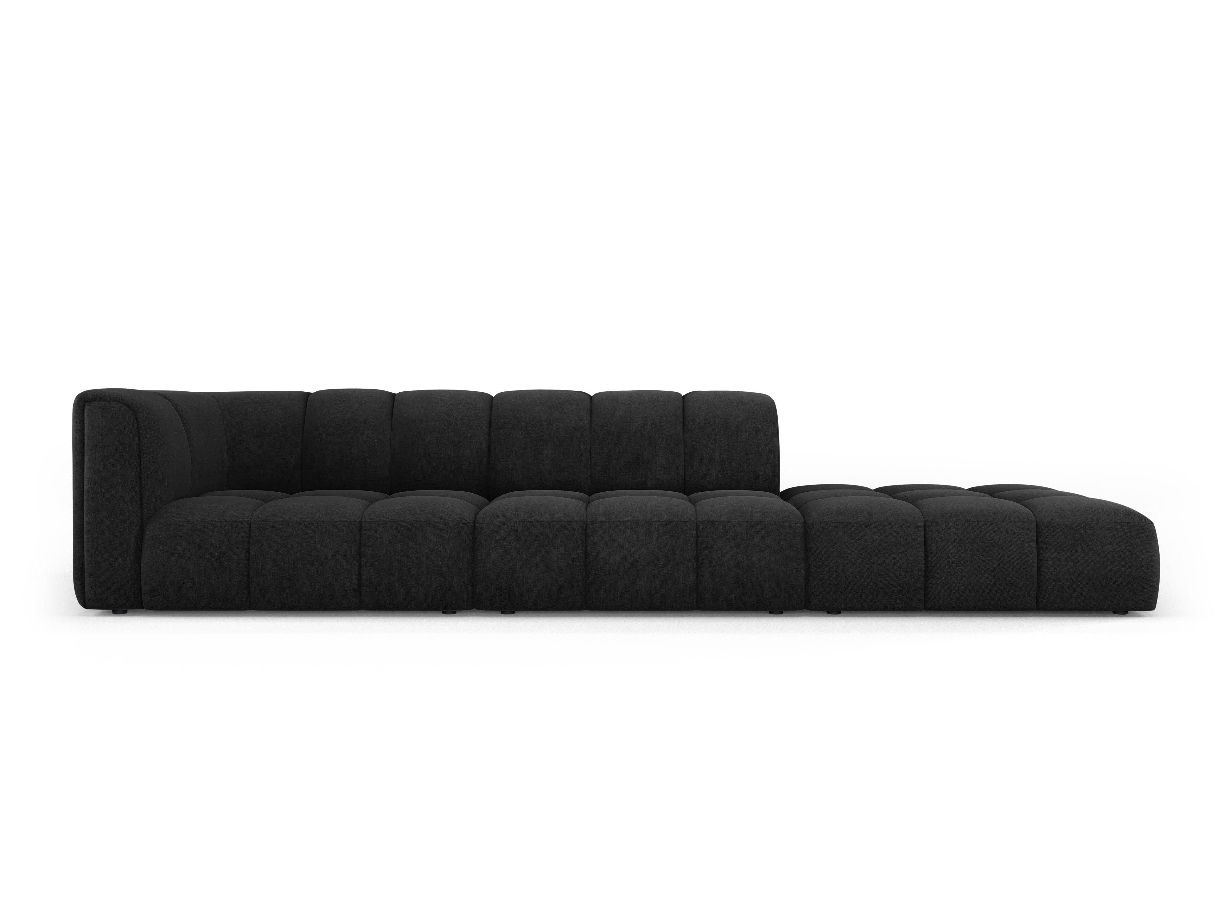 Sofa prawostronna FRANCESCA czarny szenil Milo Casa Eye on Design