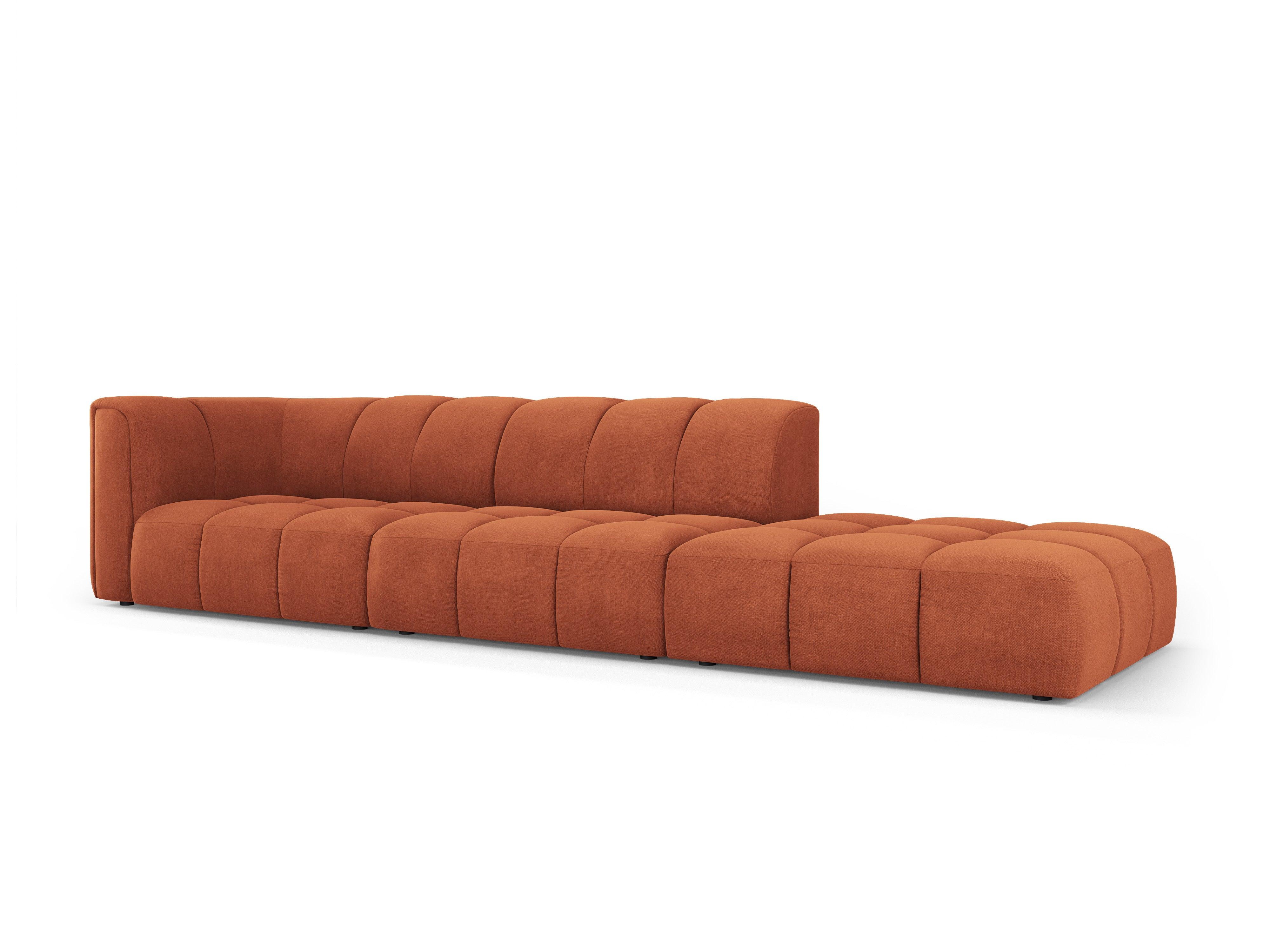 Sofa prawostronna FRANCESCA terracotta szenil Milo Casa Eye on Design