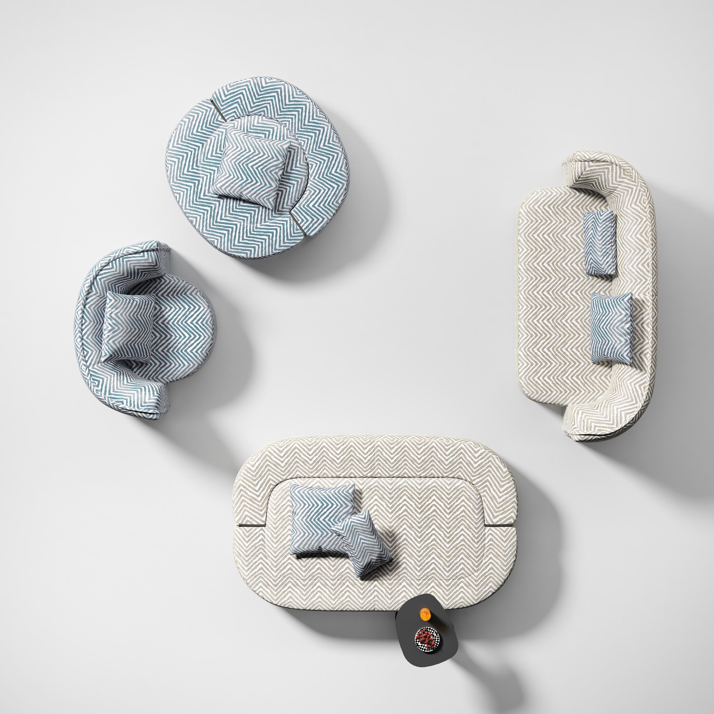 Sofa rozkładana SOFT ISLAND kremowy Liu Jo Living Eye on Design