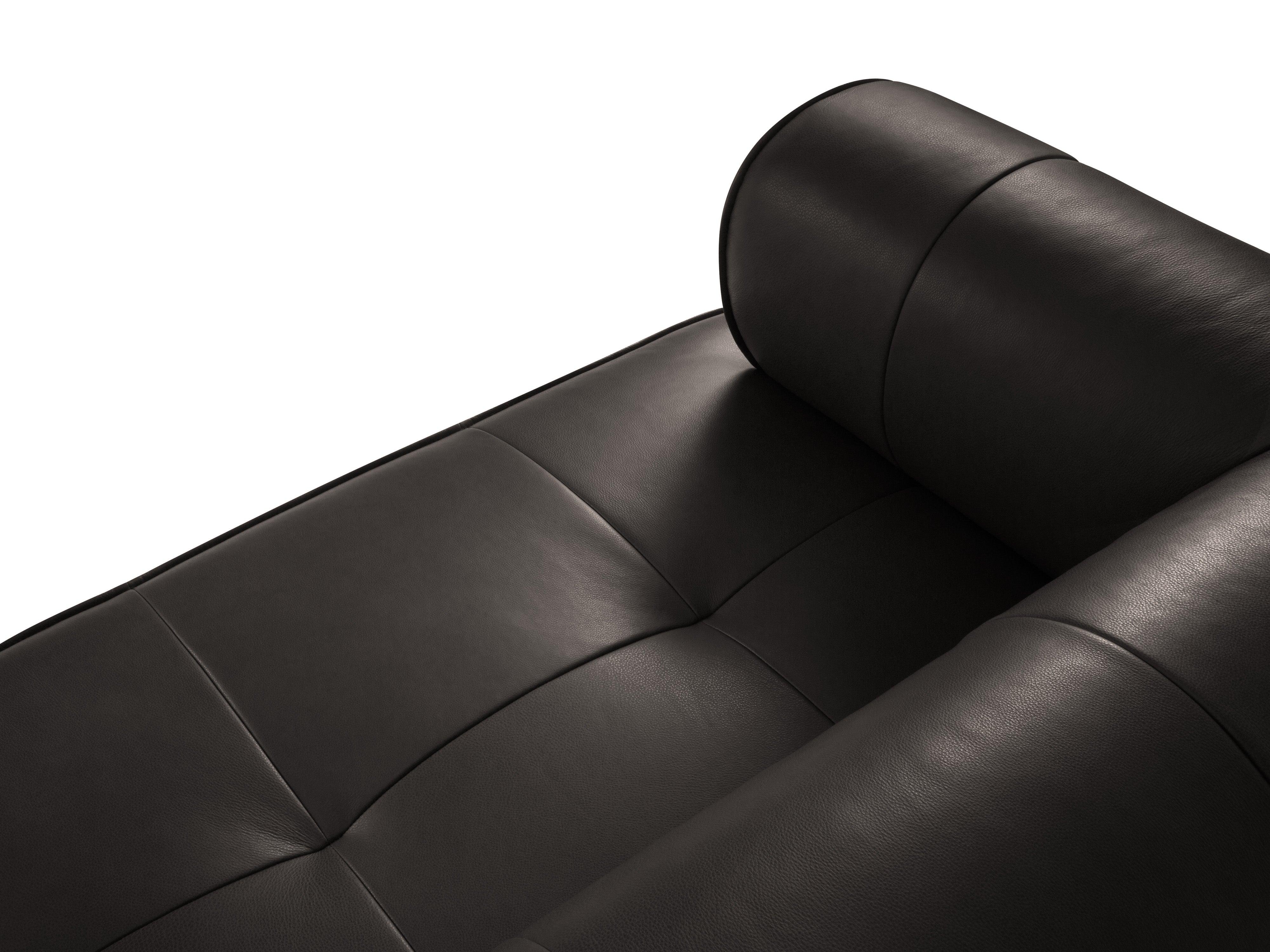 Sofa skórzana 3-osobowa LILY czarny Maison Heritage Eye on Design