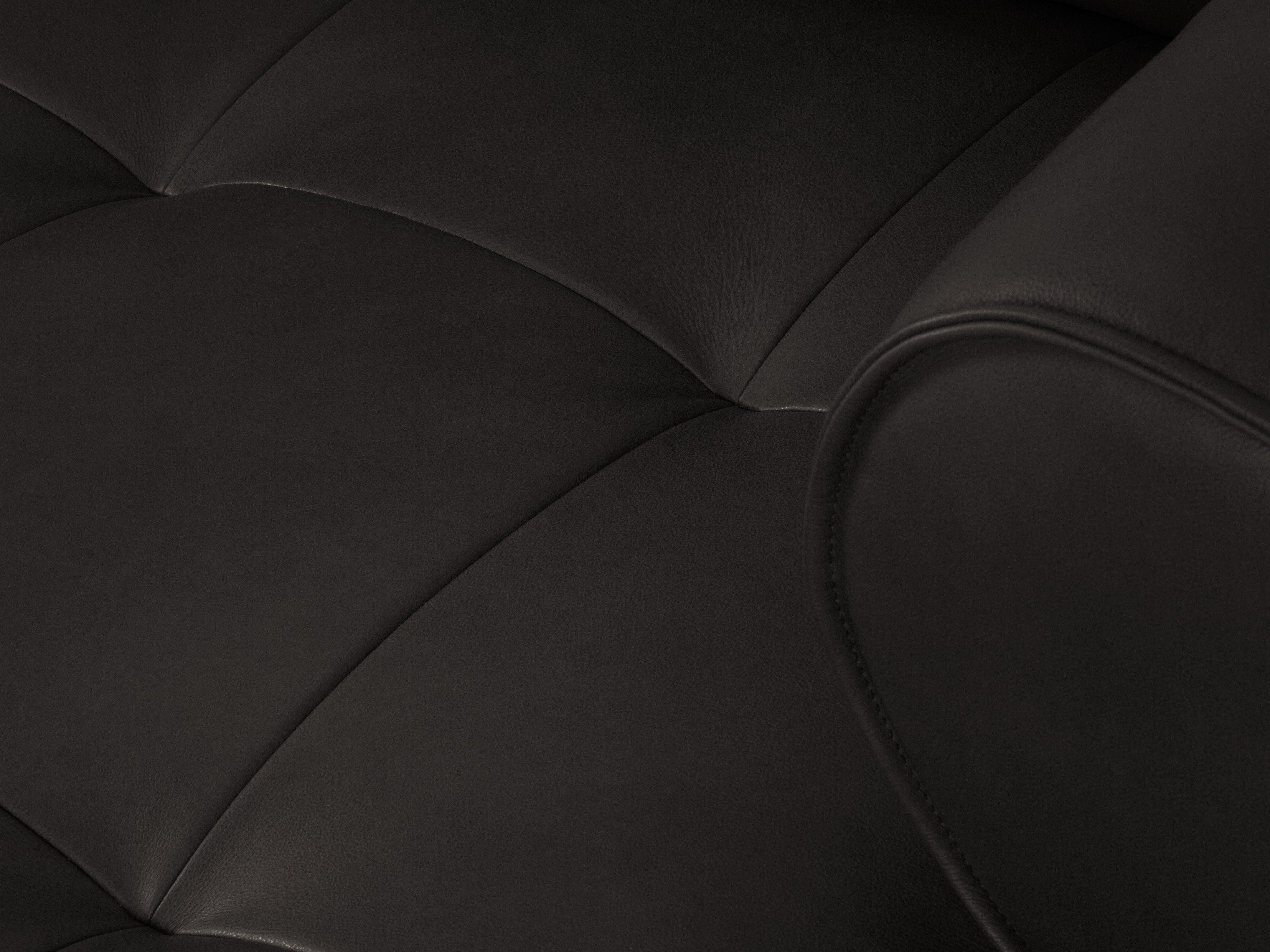 Sofa skórzana 3-osobowa LILY czarny Maison Heritage Eye on Design