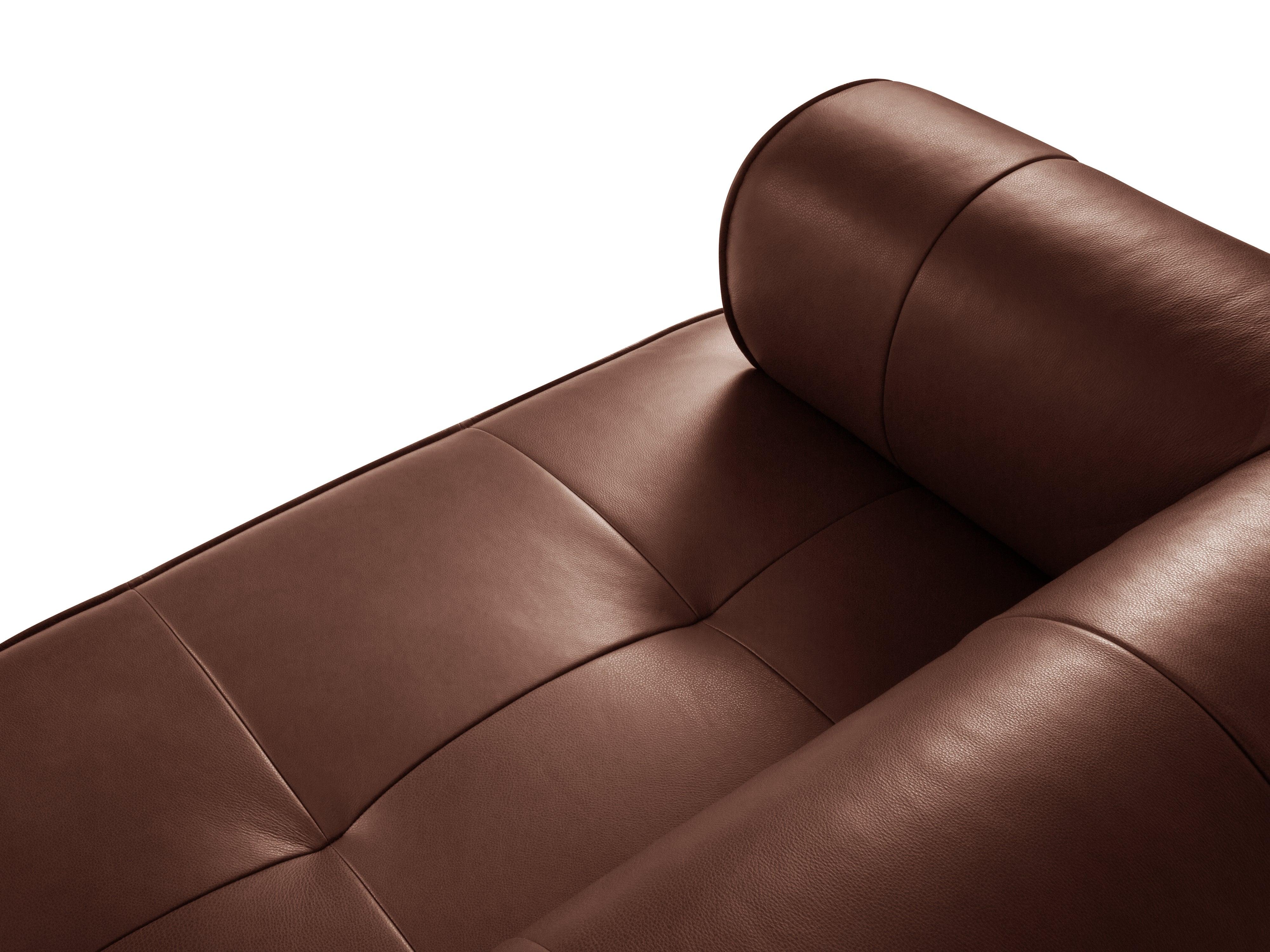 Sofa skórzana otwarta prawostronna LILY brązowy Maison Heritage Eye on Design