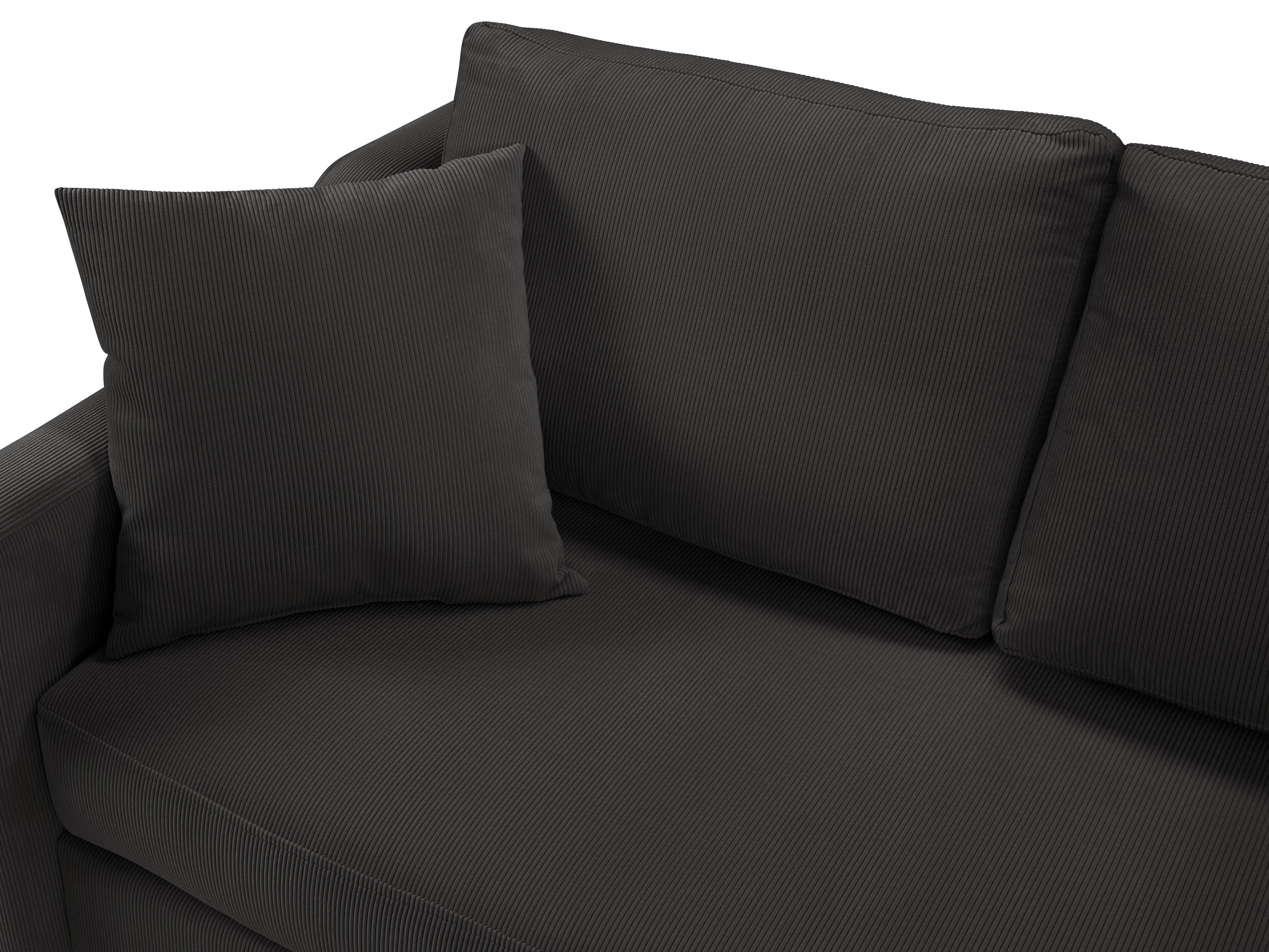 Sofa sztruksowa z funkcją spania ROSE ciemnoszary Mazzini Sofas Eye on Design