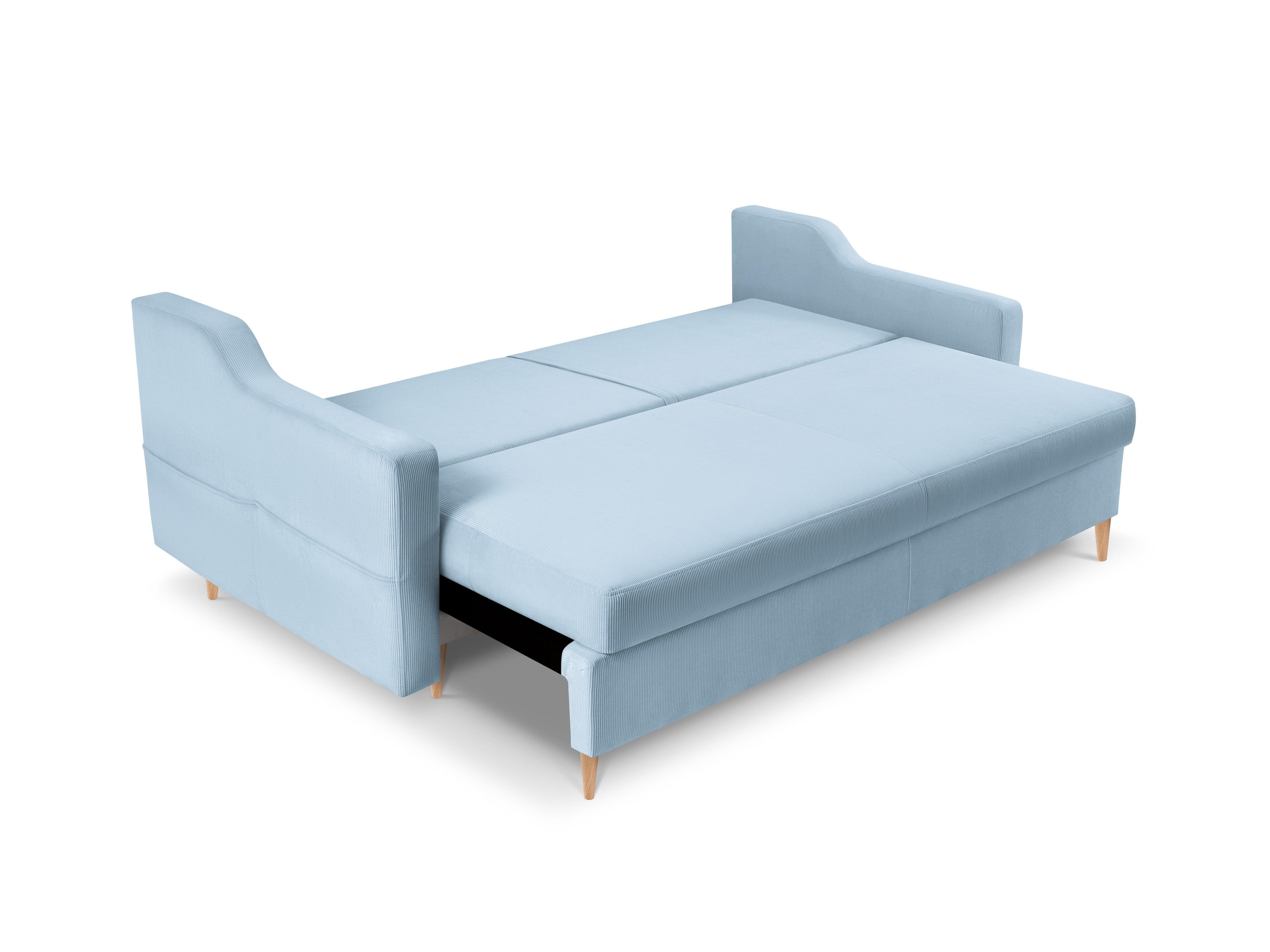 Sofa sztruksowa z funkcją spania ROSE jasnoniebieski Mazzini Sofas Eye on Design