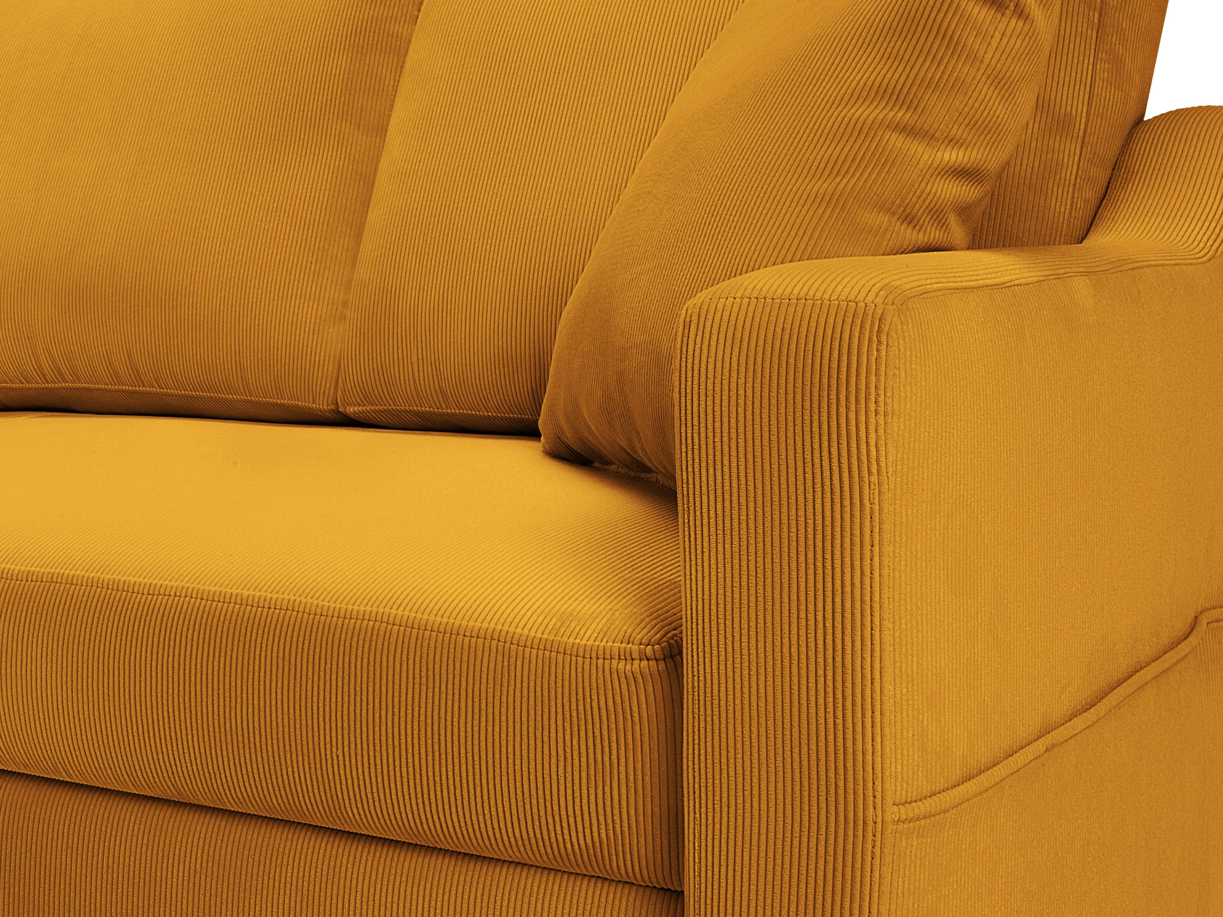 Sofa sztruksowa z funkcją spania ROSE żółty Mazzini Sofas Eye on Design