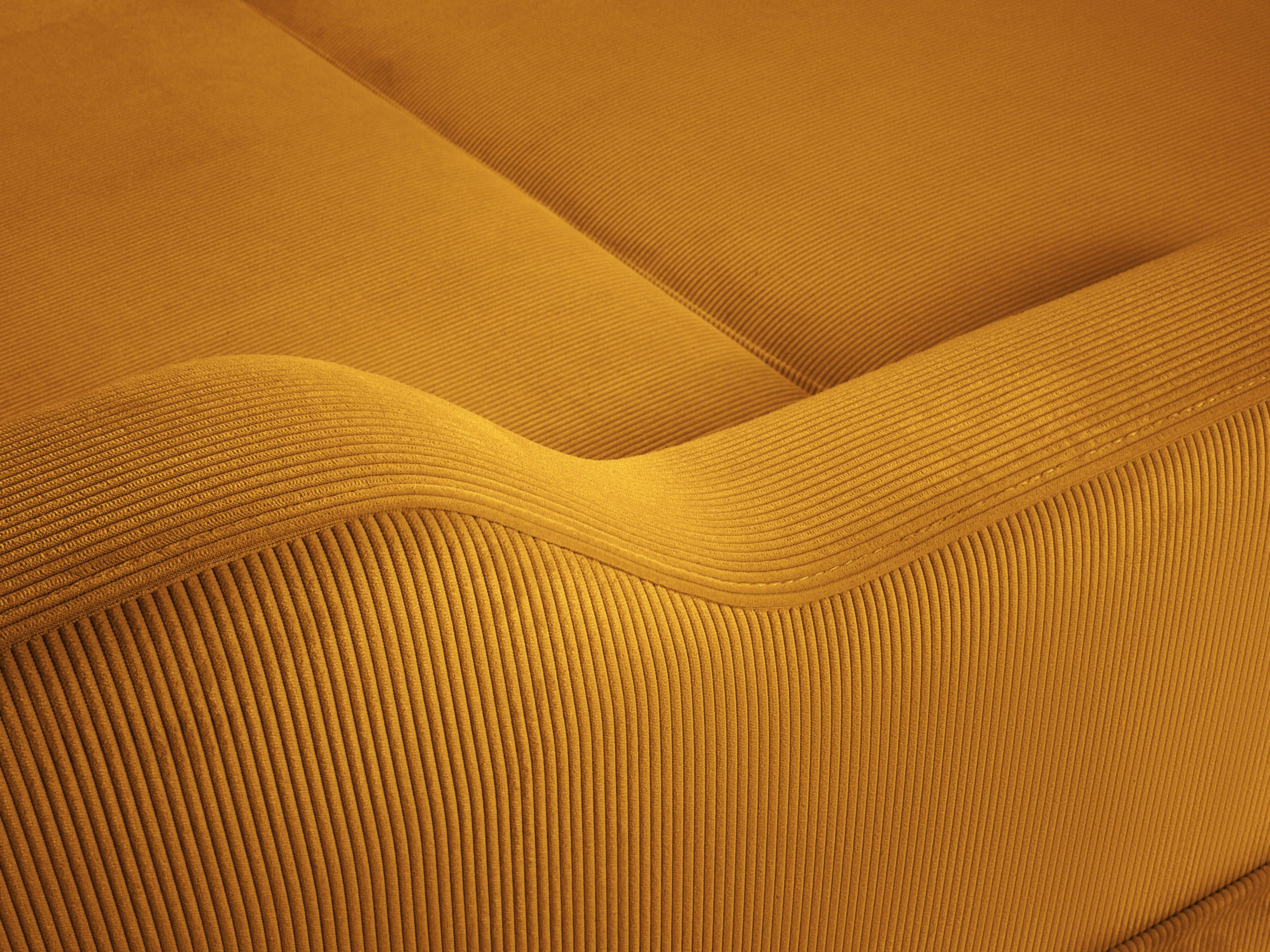 Sofa sztruksowa z funkcją spania ROSE żółty Mazzini Sofas Eye on Design