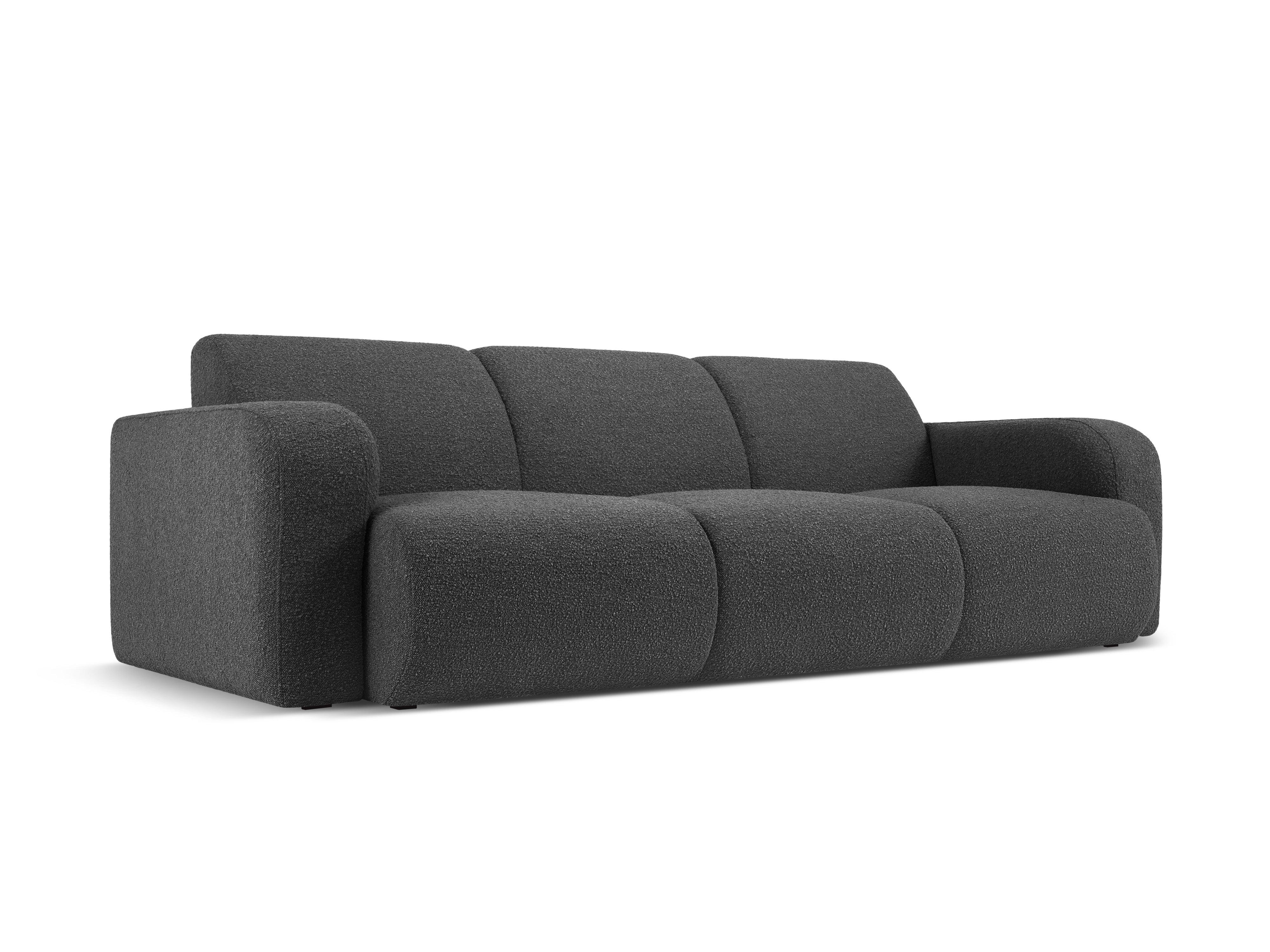 Sofa w tkaninie boucle 3-osobowa LOLA ciemnoszary Windsor & Co Eye on Design