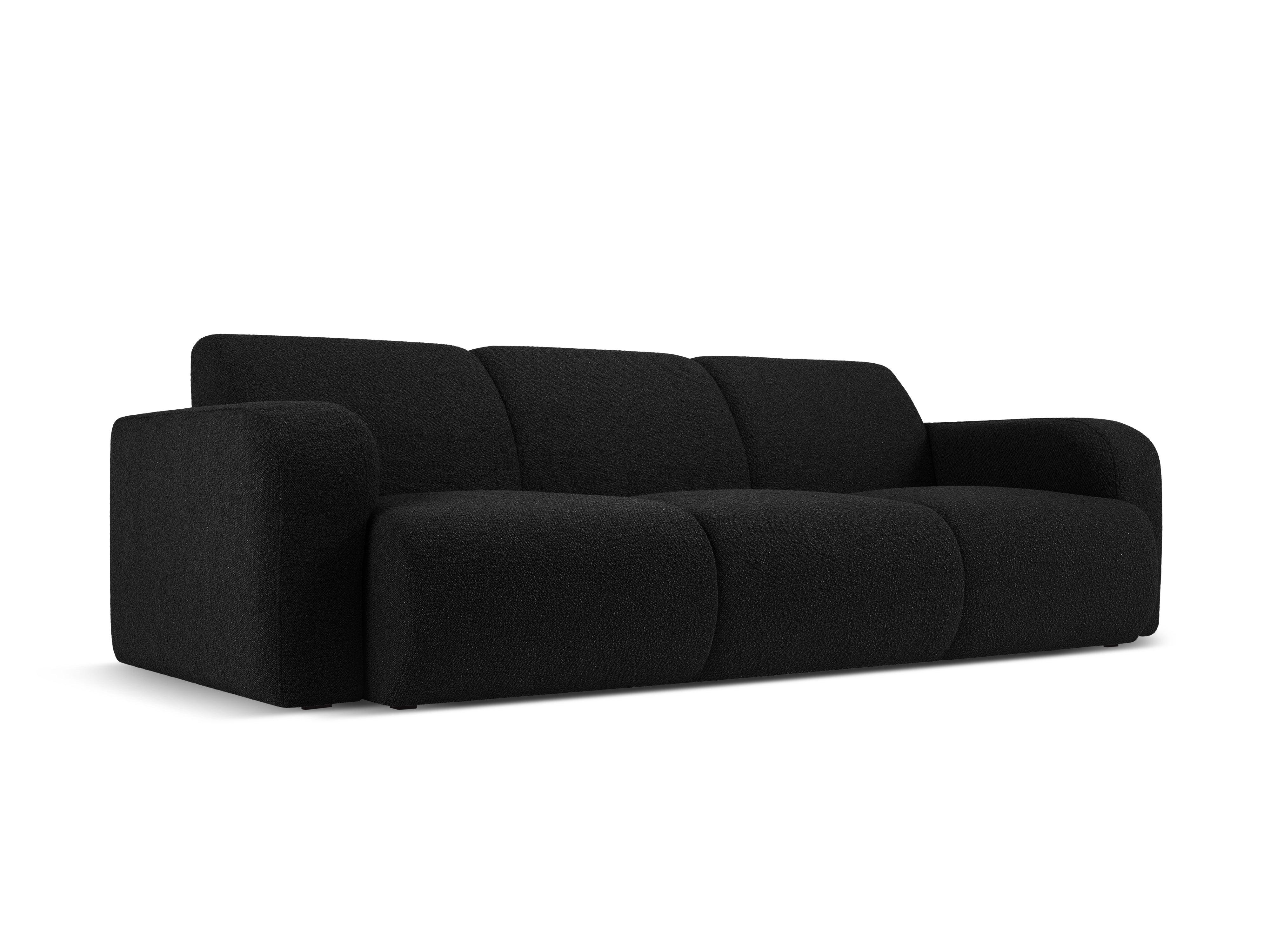 Sofa w tkaninie boucle 3-osobowa LOLA czarny Windsor & Co Eye on Design
