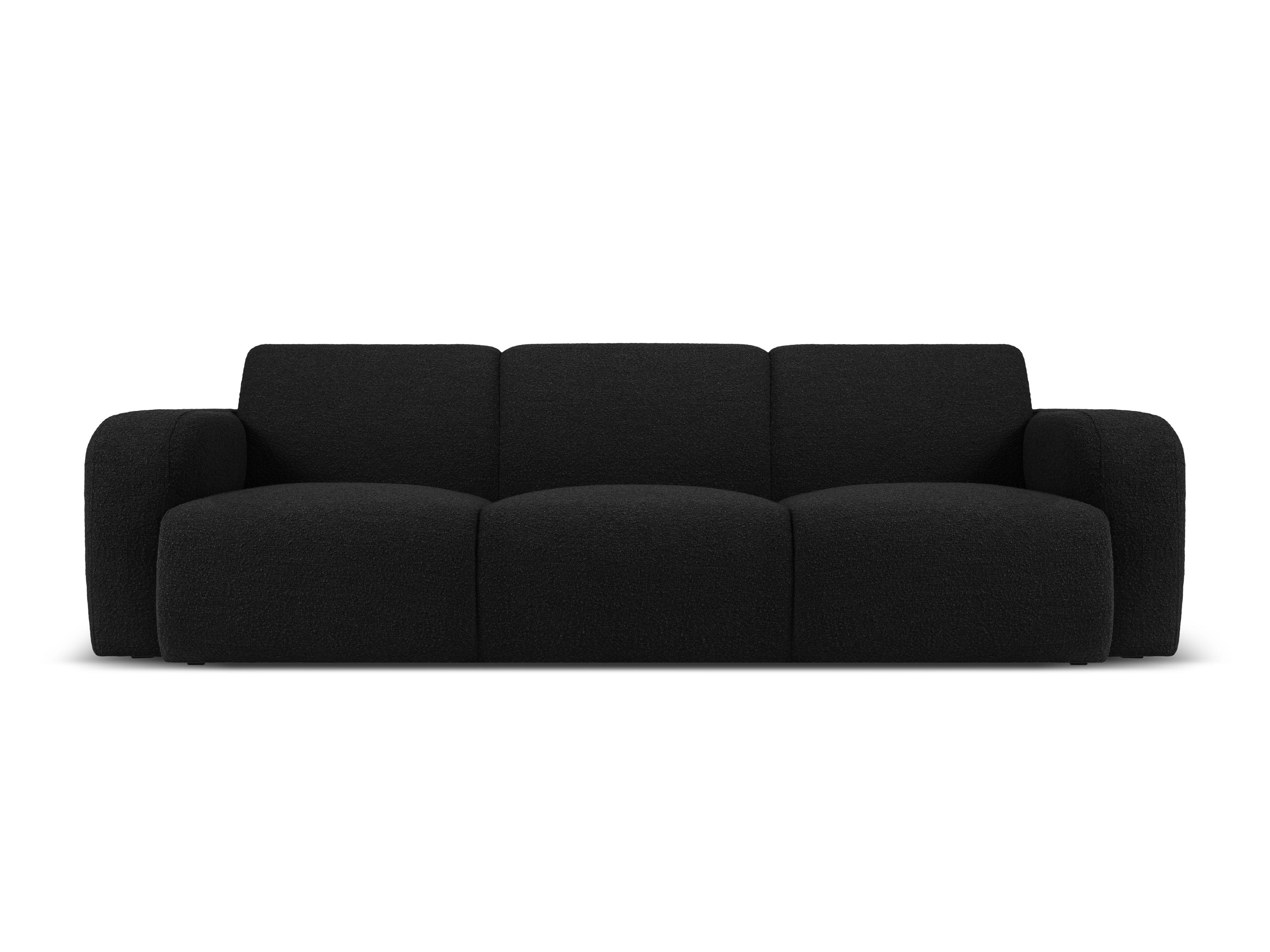 Sofa w tkaninie boucle 3-osobowa LOLA czarny Windsor & Co Eye on Design