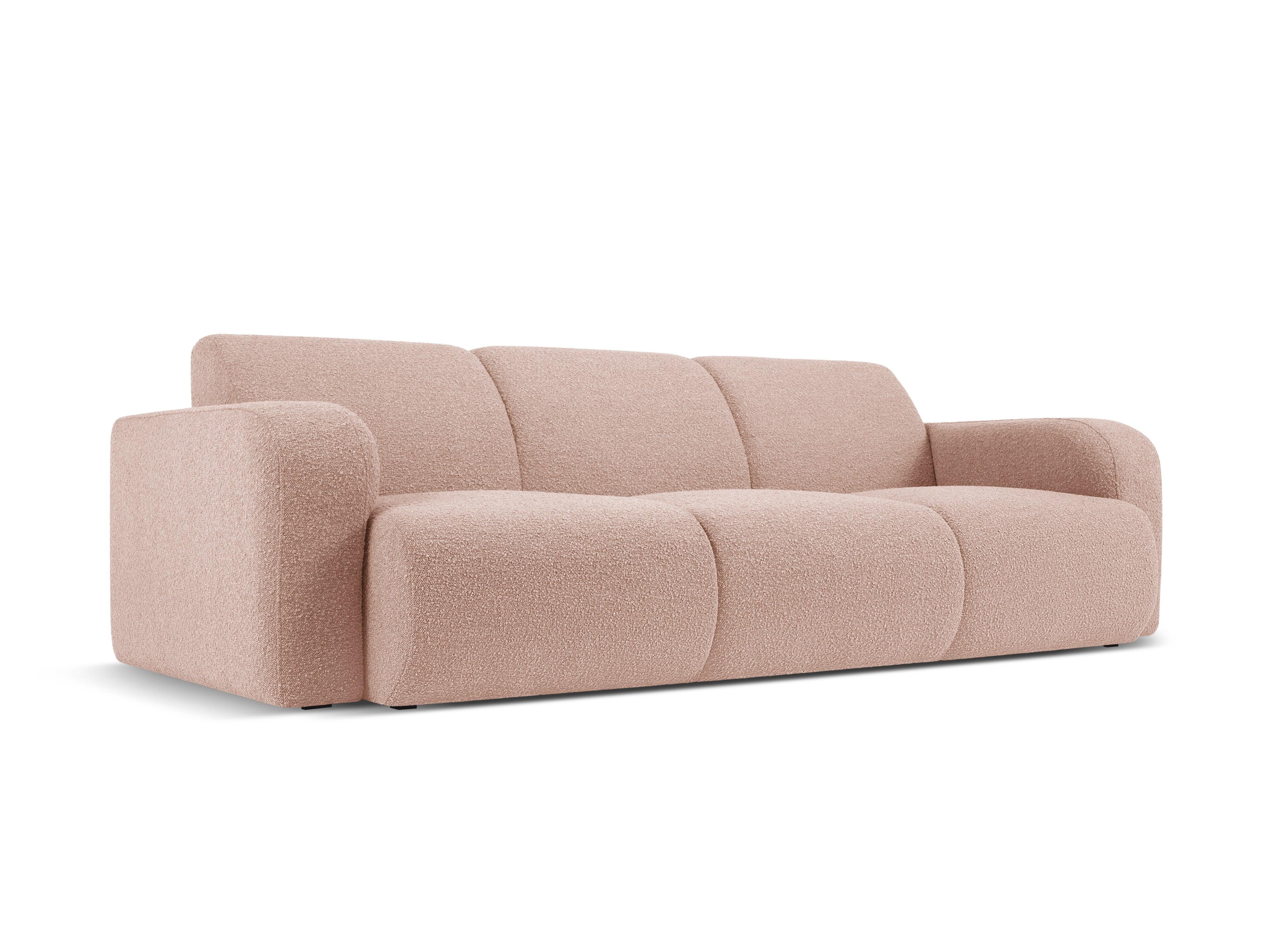 Sofa w tkaninie boucle 3-osobowa LOLA różowy Windsor & Co Eye on Design