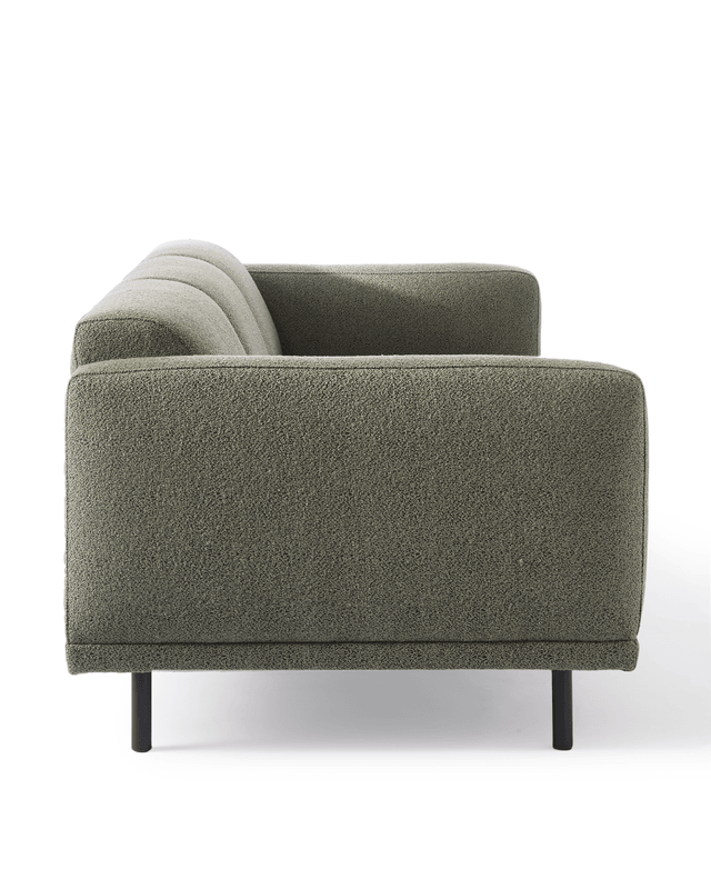 Sofa w tkaninie boucle 3-osobowa TEDDY oliwkowy Pols Potten Eye on Design