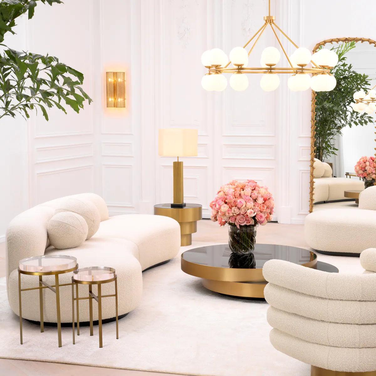 Sofa w tkaninie boucle BJÖRN kremowy Eichholtz Eye on Design