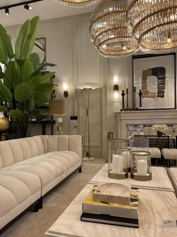 Sofa w tkaninie boucle DITMAR kremowy Eichholtz Eye on Design