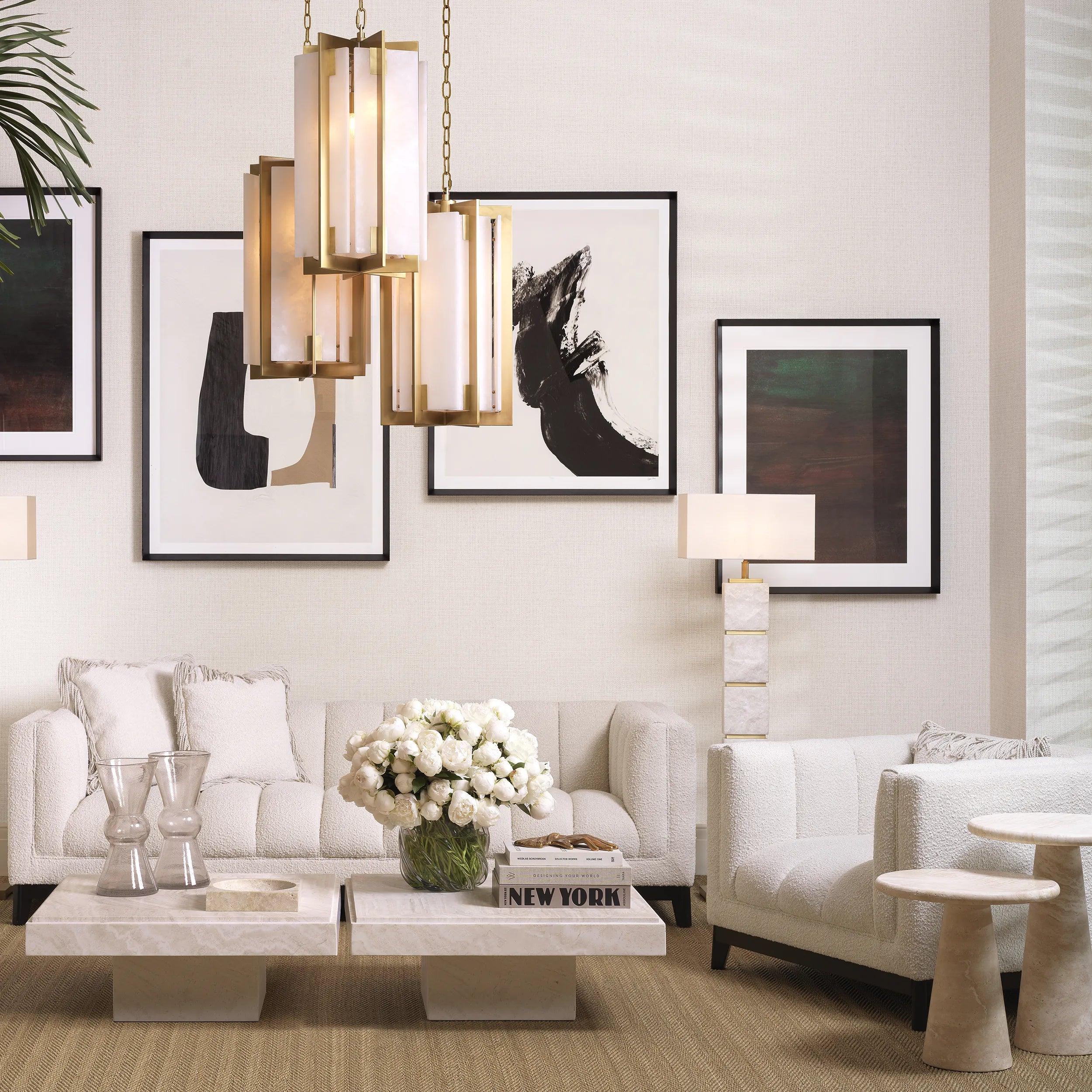 Sofa w tkaninie boucle DITMAR kremowy Eichholtz Eye on Design