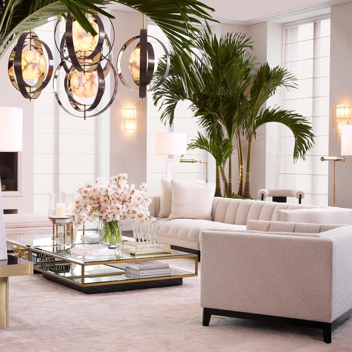 Sofa w tkaninie boucle DITMAR kremowy Eichholtz Eye on Design