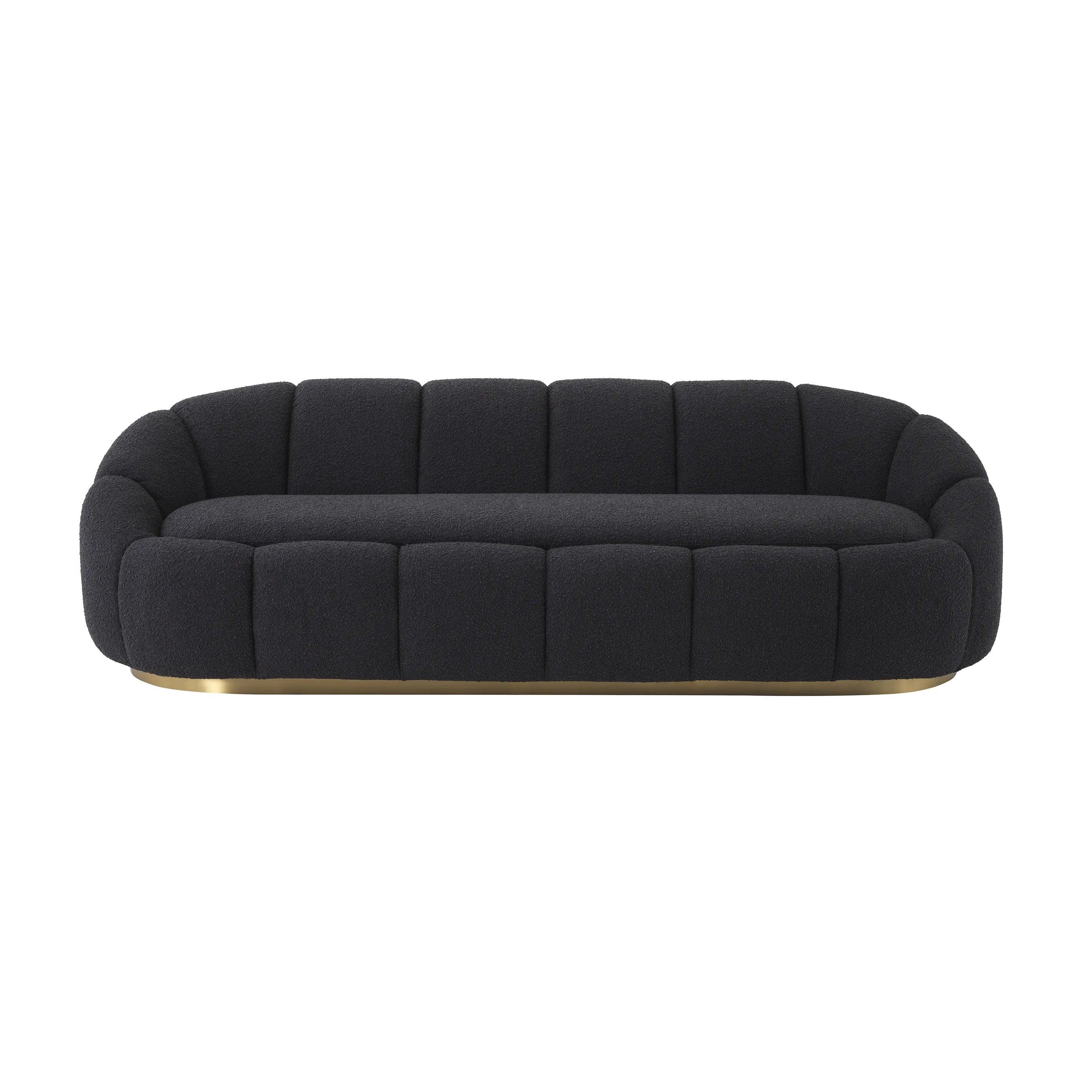 Sofa w tkaninie boucle INGER czarny Eichholtz Eye on Design