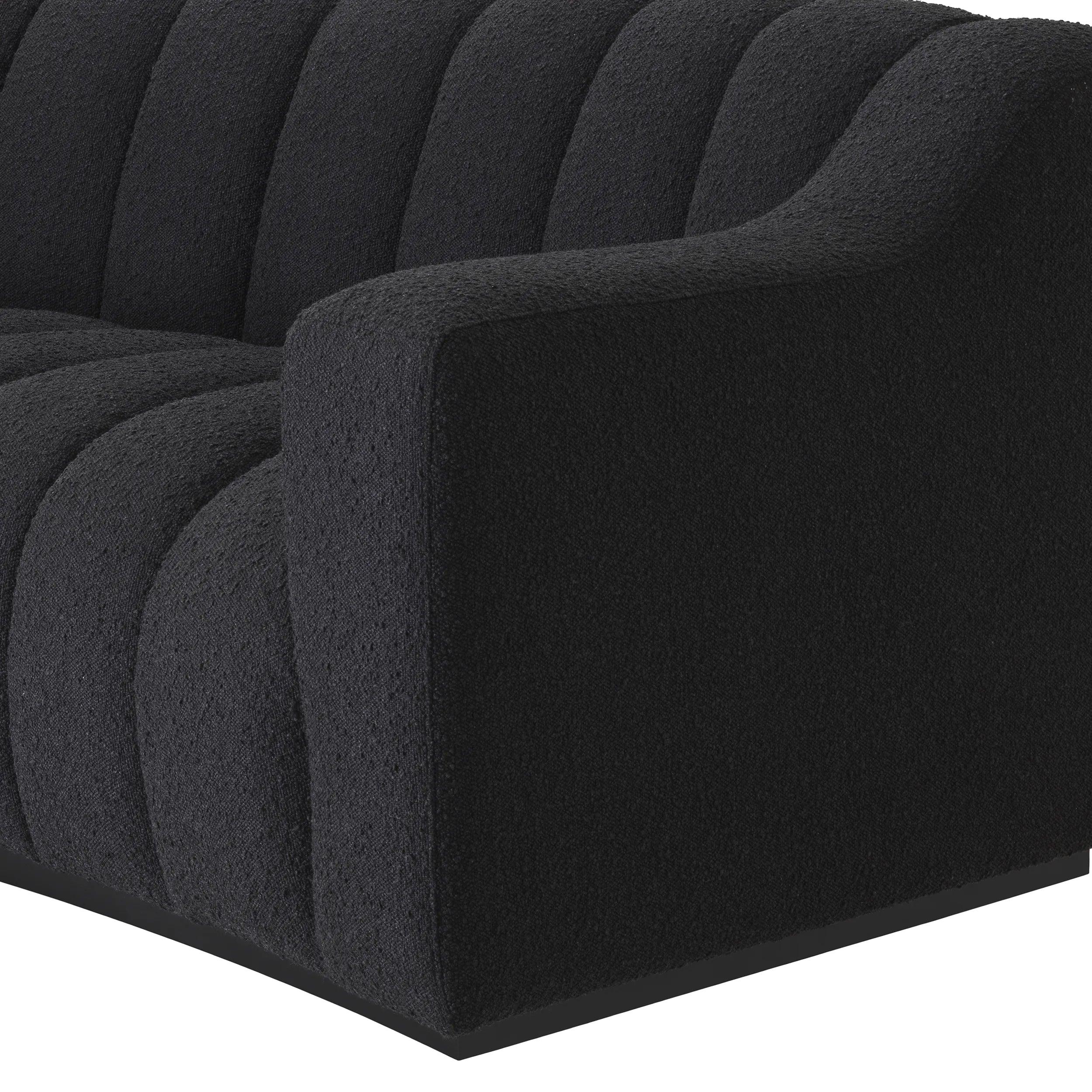 Sofa w tkaninie boucle KELLY czarny Eichholtz 234 cm Eye on Design