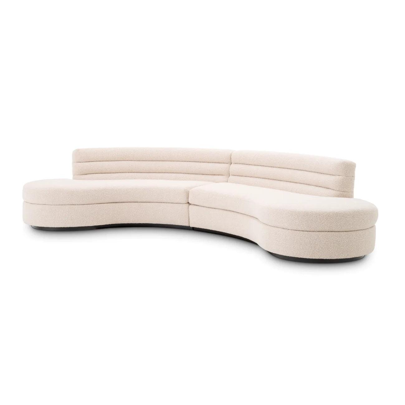 Sofa w tkaninie boucle LENNOX kremowy Eichholtz Eye on Design