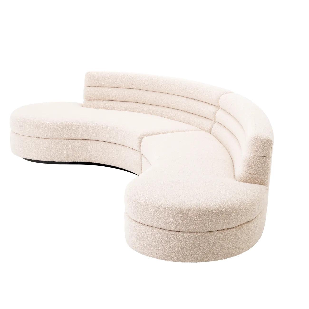 Sofa w tkaninie boucle LENNOX kremowy Eichholtz Eye on Design